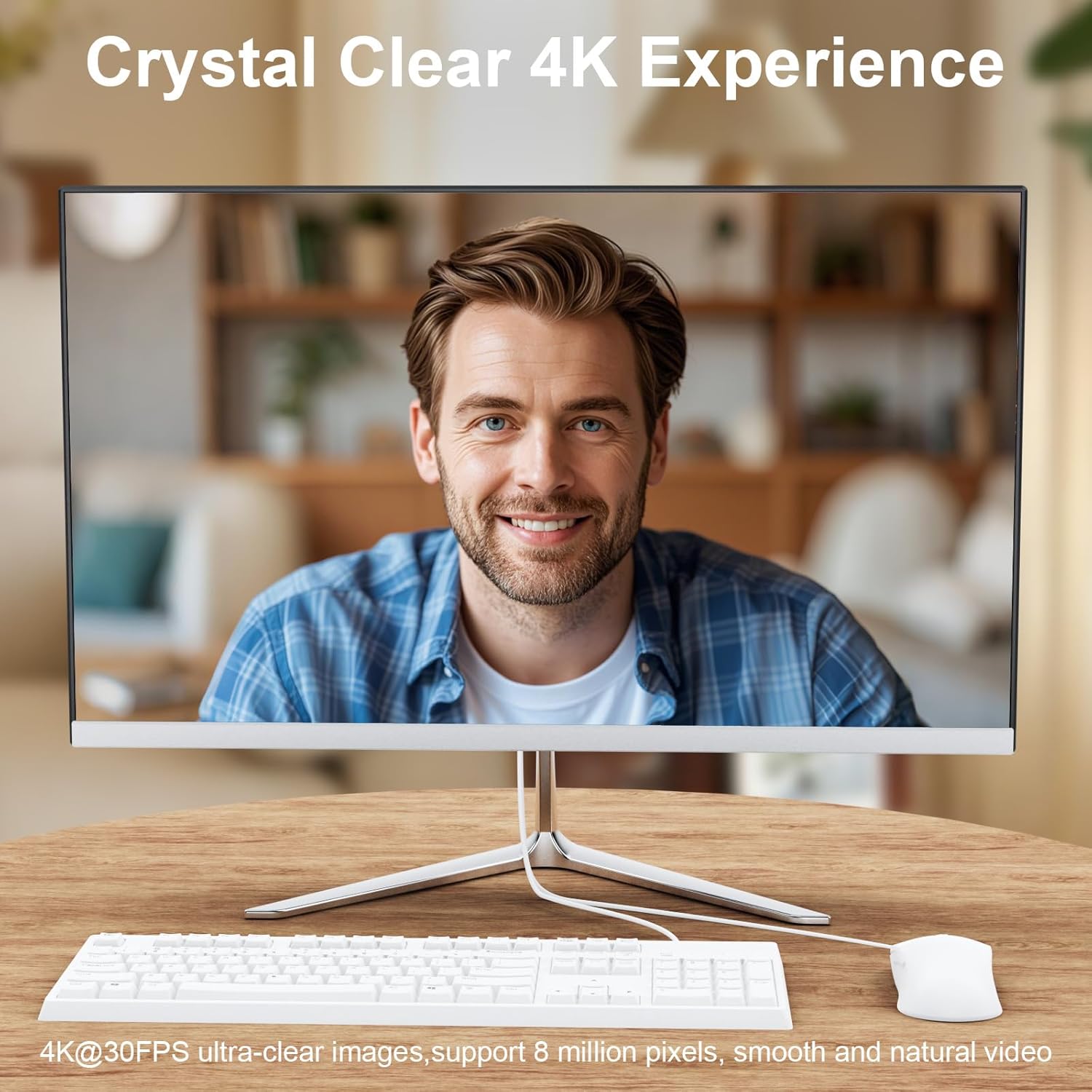 All-in-One Desktop Computer for Home Office,Intel Quad-Core N5095 Processor,16GB RAM, 512GB SSD, WiFi 6, Bluetooth 5.2, Windows 11 Pro,Home PC, Wired KB & Mouse,w/Accessories