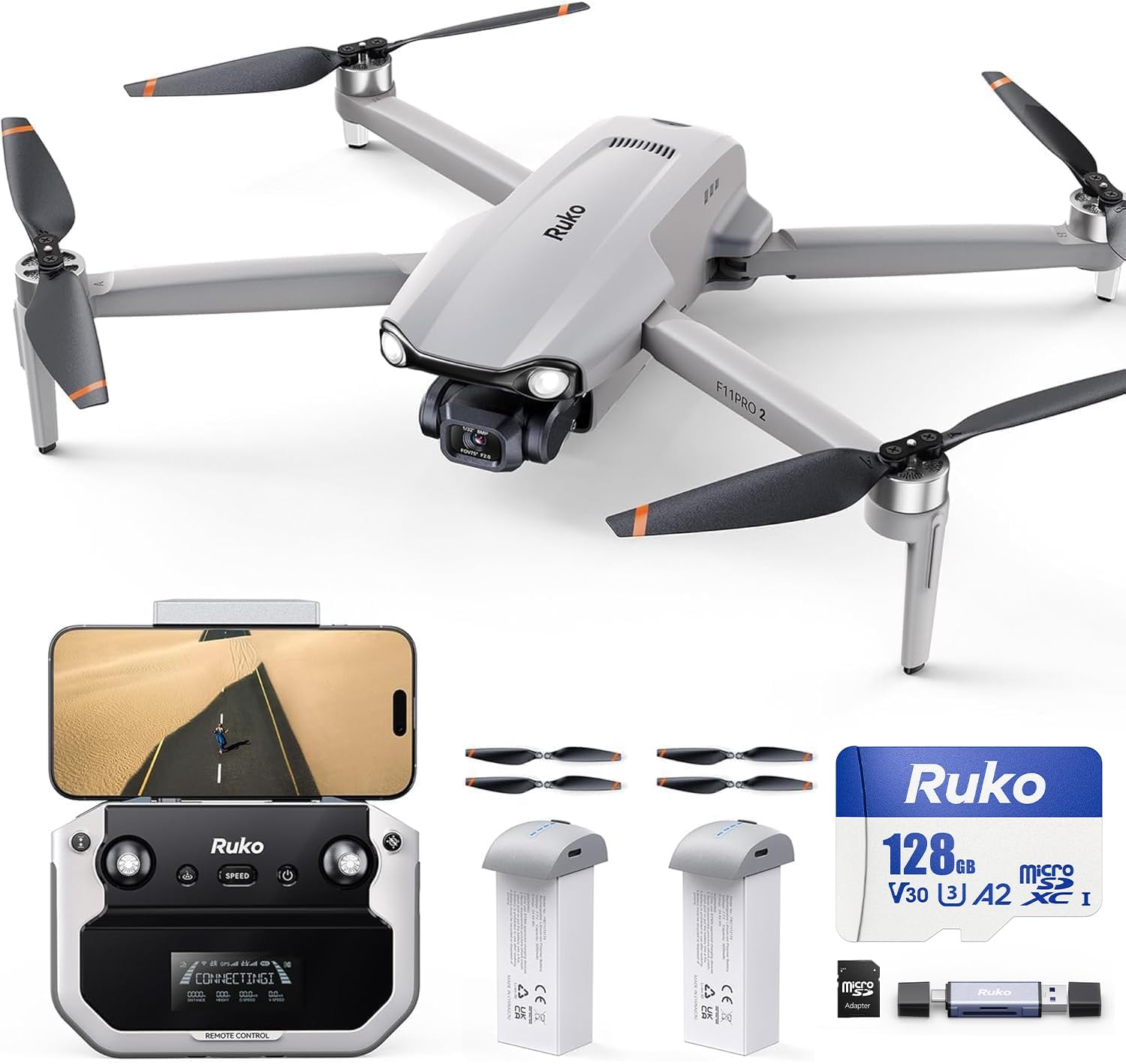 Ruko R128G MicroSD card and F11PRO 2 Drone