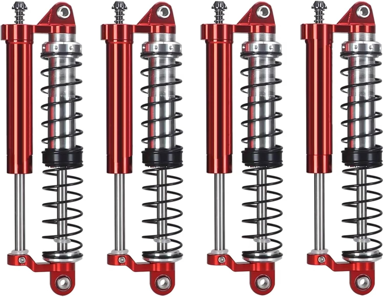 Shock Absorbers Parts For Meijiaxin H8h For Yikong Crossrs 1/8 L 105mm Metal Adjustable Oil Negative Pressure Shock Absorber Dual Damper Rc Track(Red)