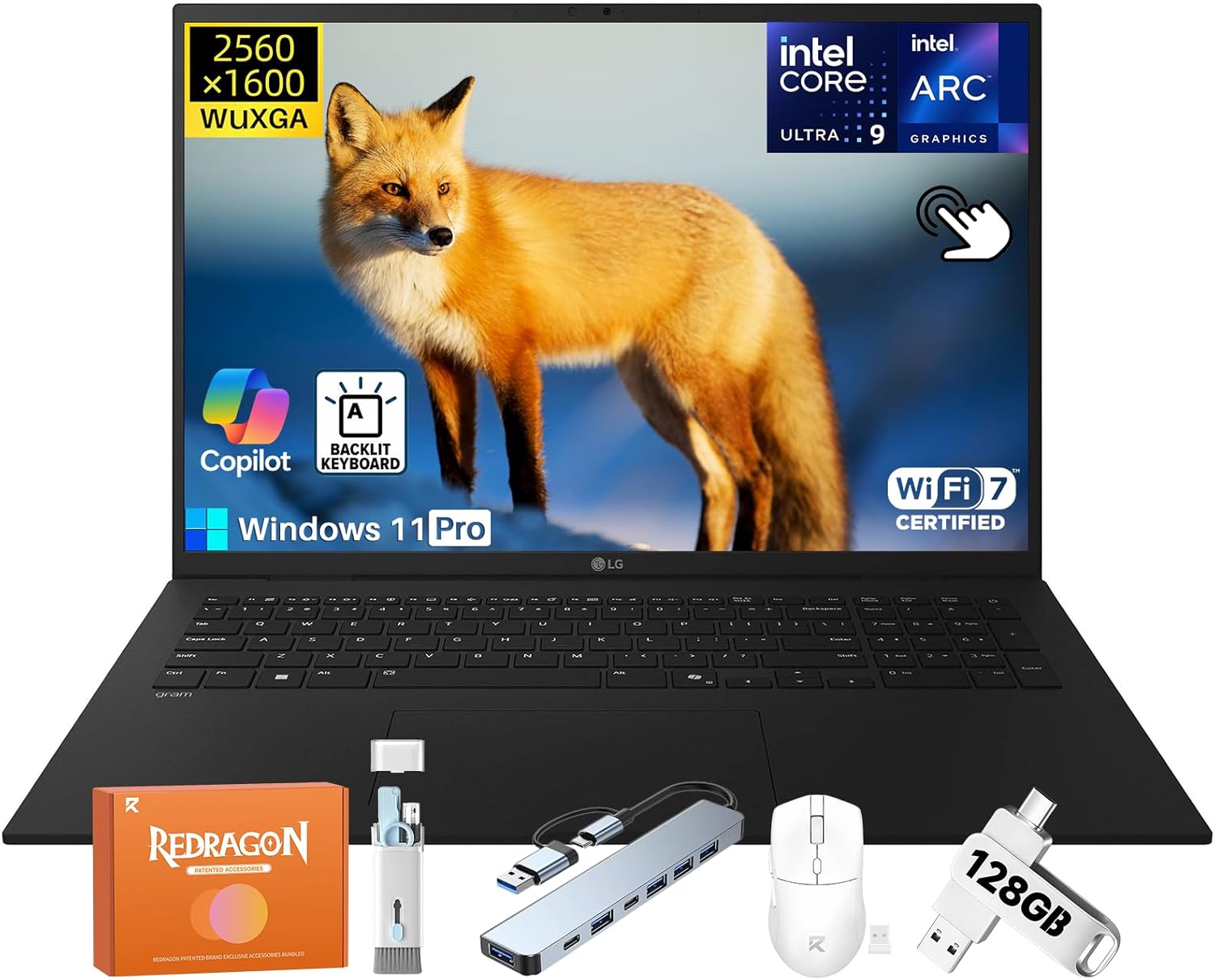 LG Gram 17 Touchscreen Laptop Copilot+ PC, Intel Ultra 9 288V(Up to 5.1 GHz), Intel Arc Graphics, 17