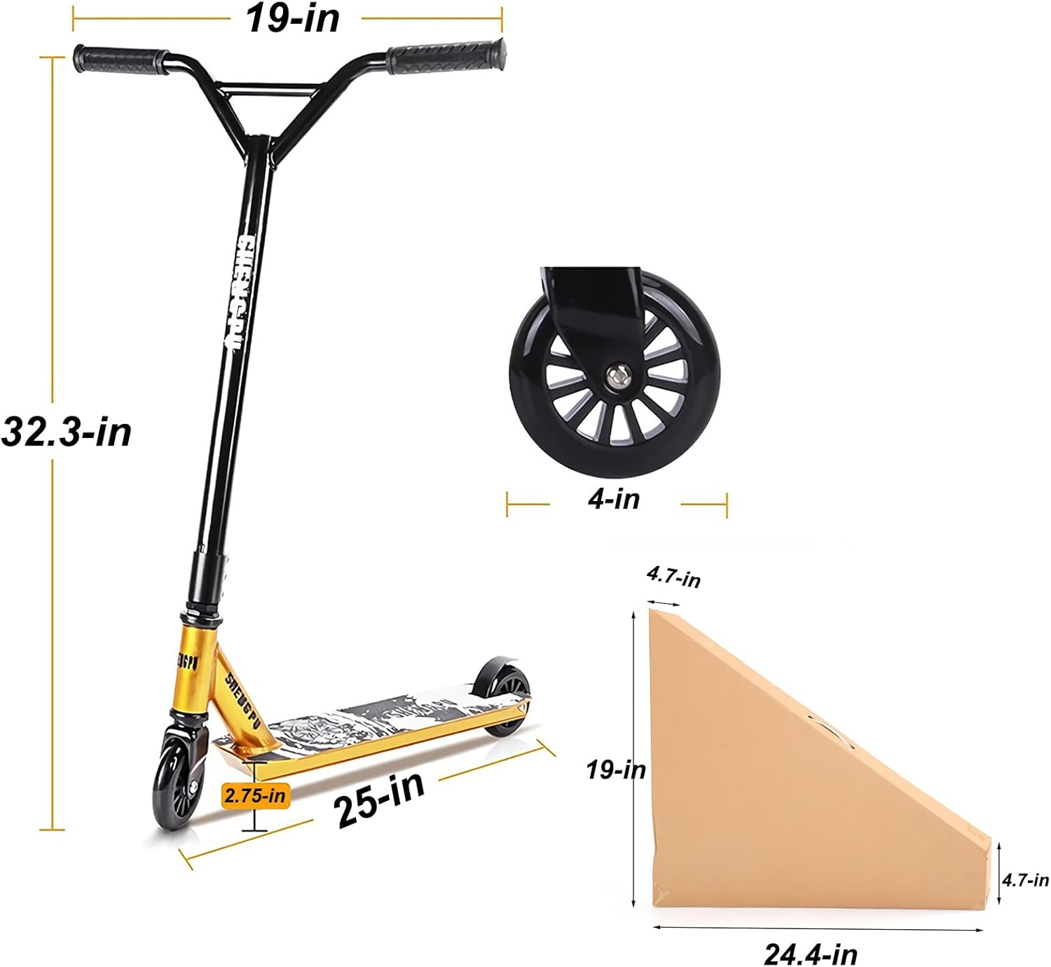 Trick Scooter for Kids 8 Years Up - Pro Scooters for Teens - Best Stunt Scooter for Adult Scooter Tricks, Perfect Stunt Scooter for Beginner or Advanced Trick Scooter Riders Lightweight Scooter