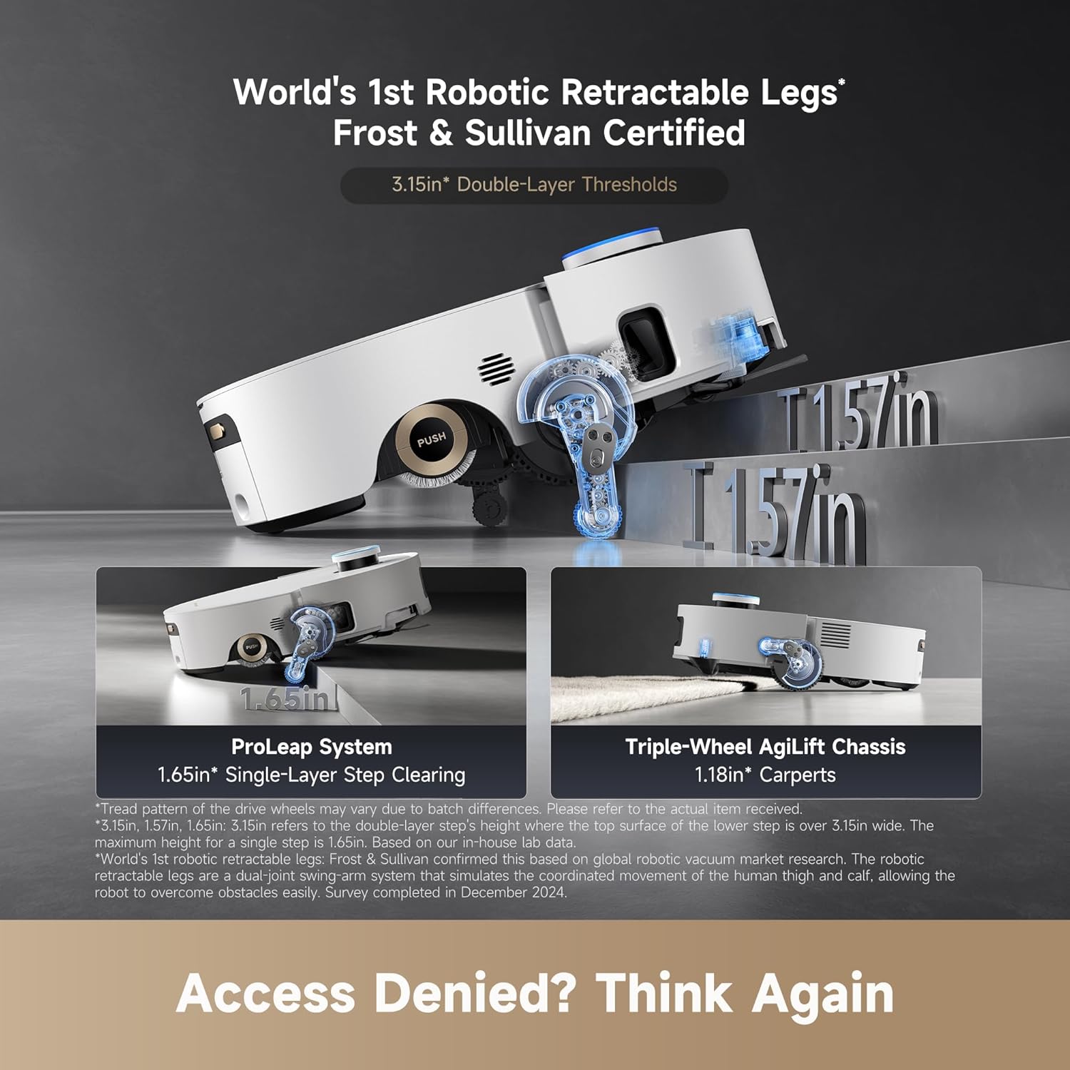 DREAME Aqua10 Ultra Roller Robot Vacuum and Mop & 30,000Pa Suction, Self-Cleaning Dock & Extending Roller Mop, Heat-Washes & Dries, Carpet Protection, AI Camera & LiDAR Avoidance Tech, Voice Control