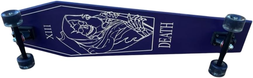 Coffin Death Tarot Purple Skateboard | Longboard | 42x12 | Coffin Croozer