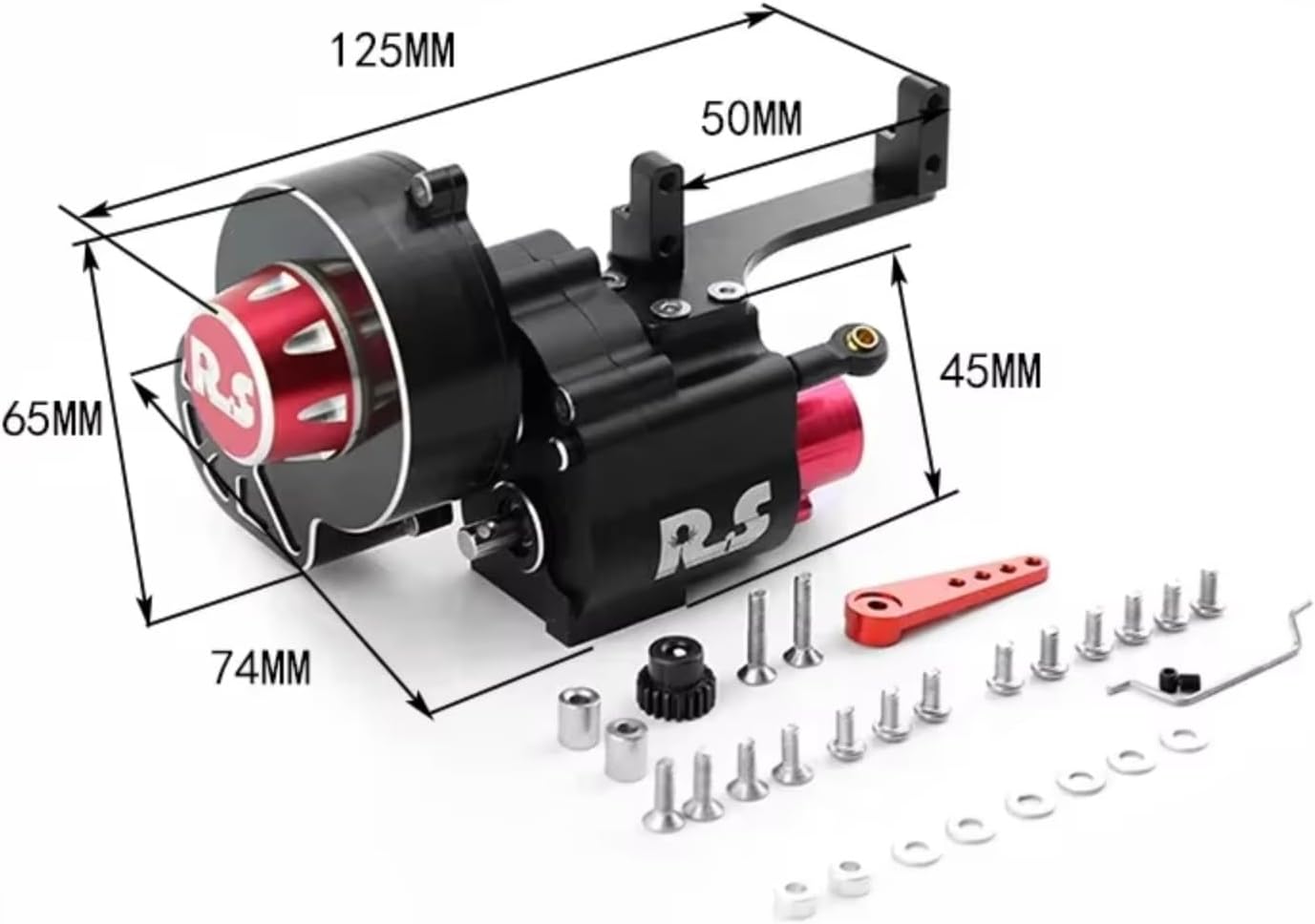 RC Gearboxes For Axial For SCX10 II III 1/10 Metal 2 Speed Shift Transmission Gearbox RC Crawler High Torque Smooth Shifting Upgrade Accessories