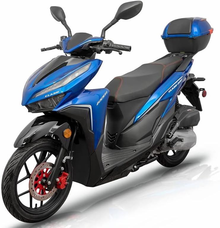 HHH Clash 200 EFI Adult Gas Street Scooter CLASH200 EFI Big Size 200cc Scooter Motorscooter (BLUE)