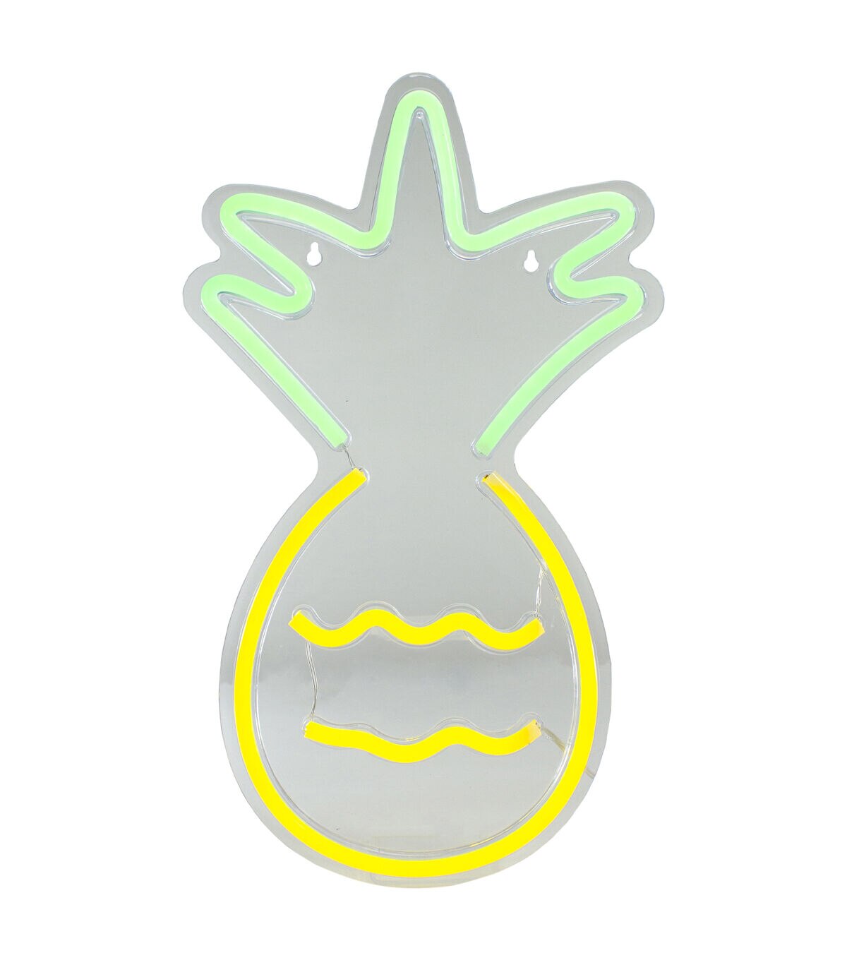 Northlight 16 Yellow and Green Pineapple LED Neon Style Wall Sign