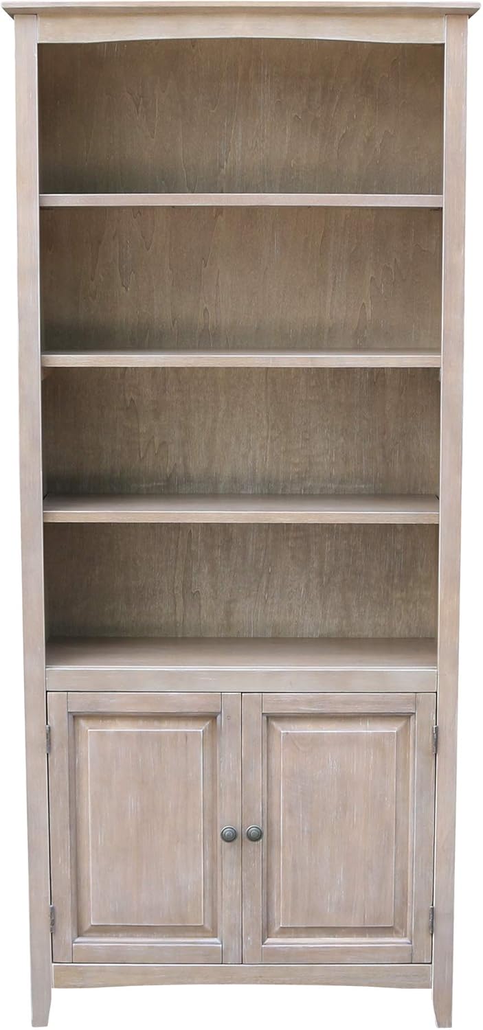 International Concepts Shaker Bookcase-72 H Bookcase, Washed Gray Taupe