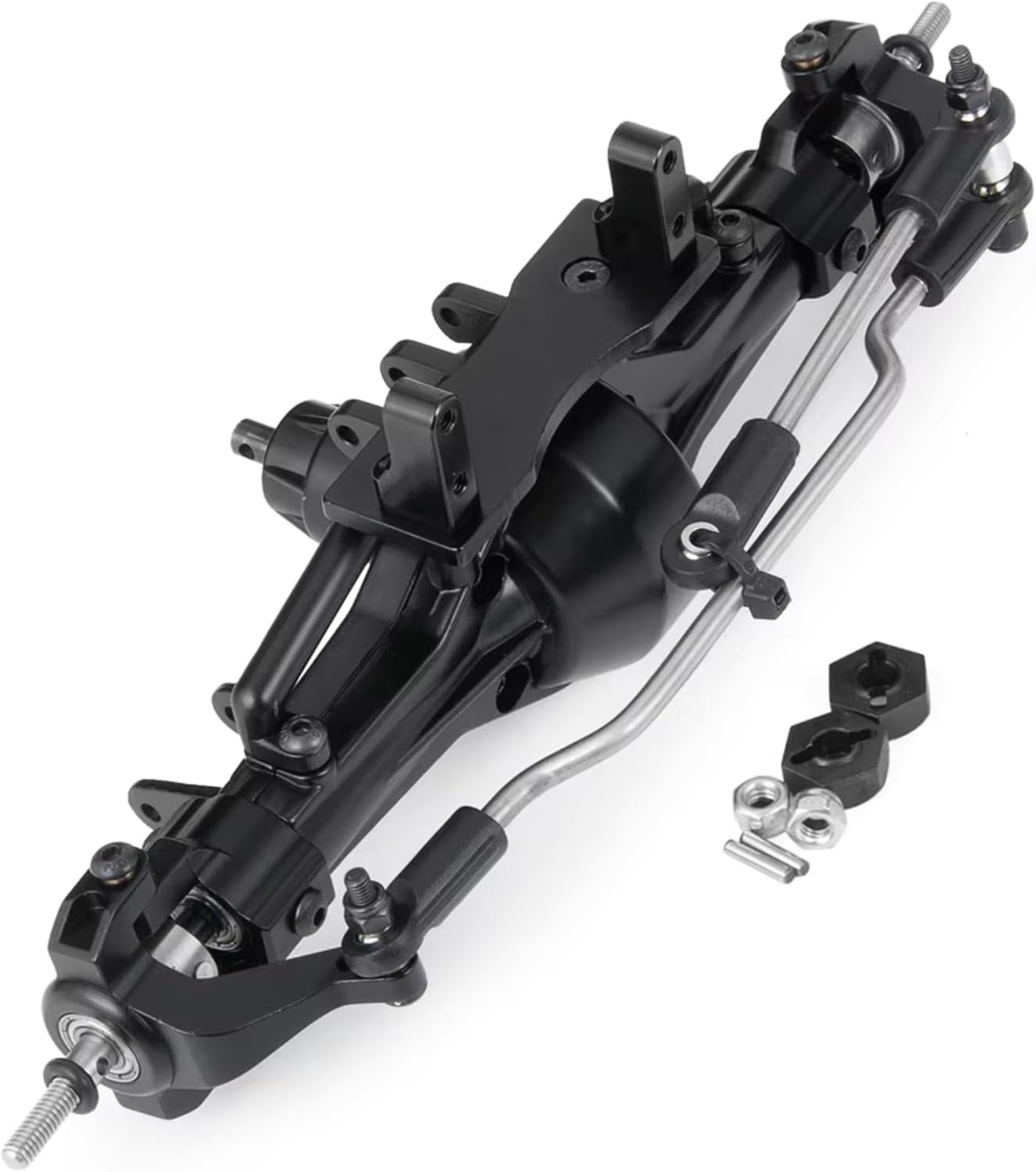 Compatible with Axial for SCX10 90021 90027 90028 1/10 RC Crawler Car Upgrade Parts Front Middle Rear Complete Axle RC Front and Rear Axle(1Set)