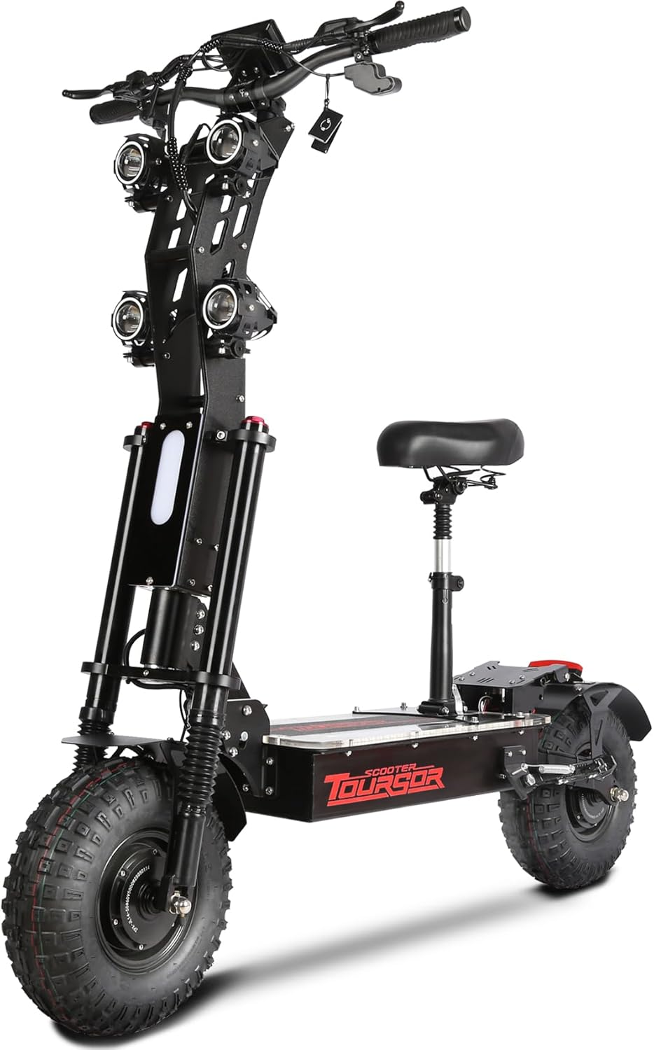 X1472VPRO 75-Mile Warrior Electric Scooter Adults: 10000W Twin Torque 65MPH, 72V 40Ah Enduro Battery + 14