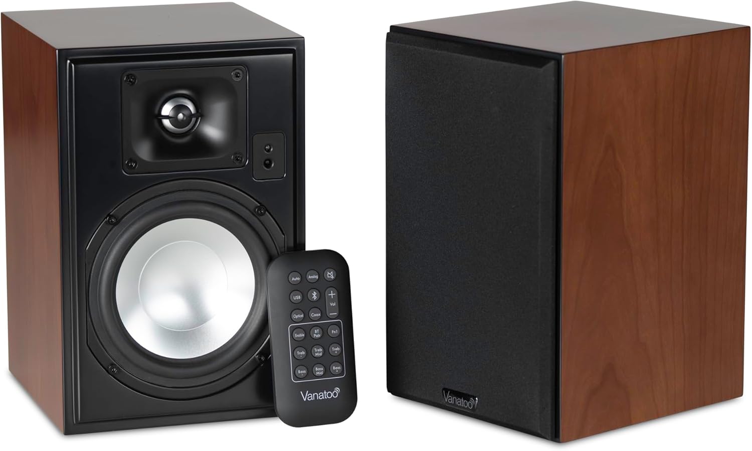 Vanatoo Cherry Transparent One Encore Plus Near Field Studio Monitor Speakers Pair for TV