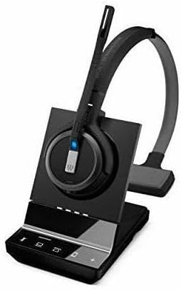 Sennheiser SDW 5035 (506596) - Single-Sided (Monaural) Wireless Dect Headset for Desk Phone Softphone/PC Connections Dual Microphone Ultra Noise Cancelling, Black