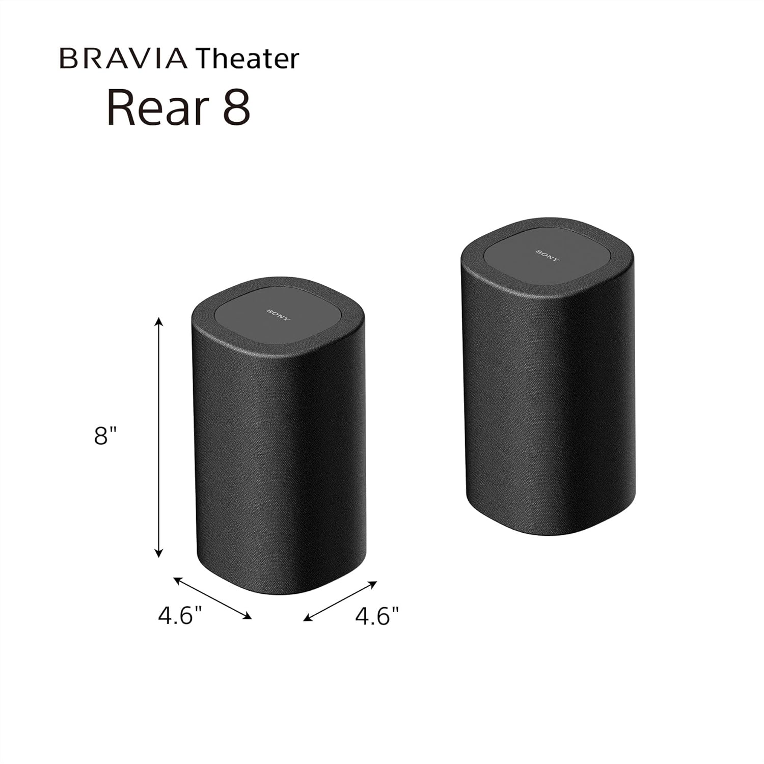 Sony BRAVIA Theater Rear 8 SA-RS8 Wireless Rear Speakers for BRAVIA Theater (BAR 8, BAR 9), HT-A7000/A5000/A3000 and STR-AN1000, 2025 Model