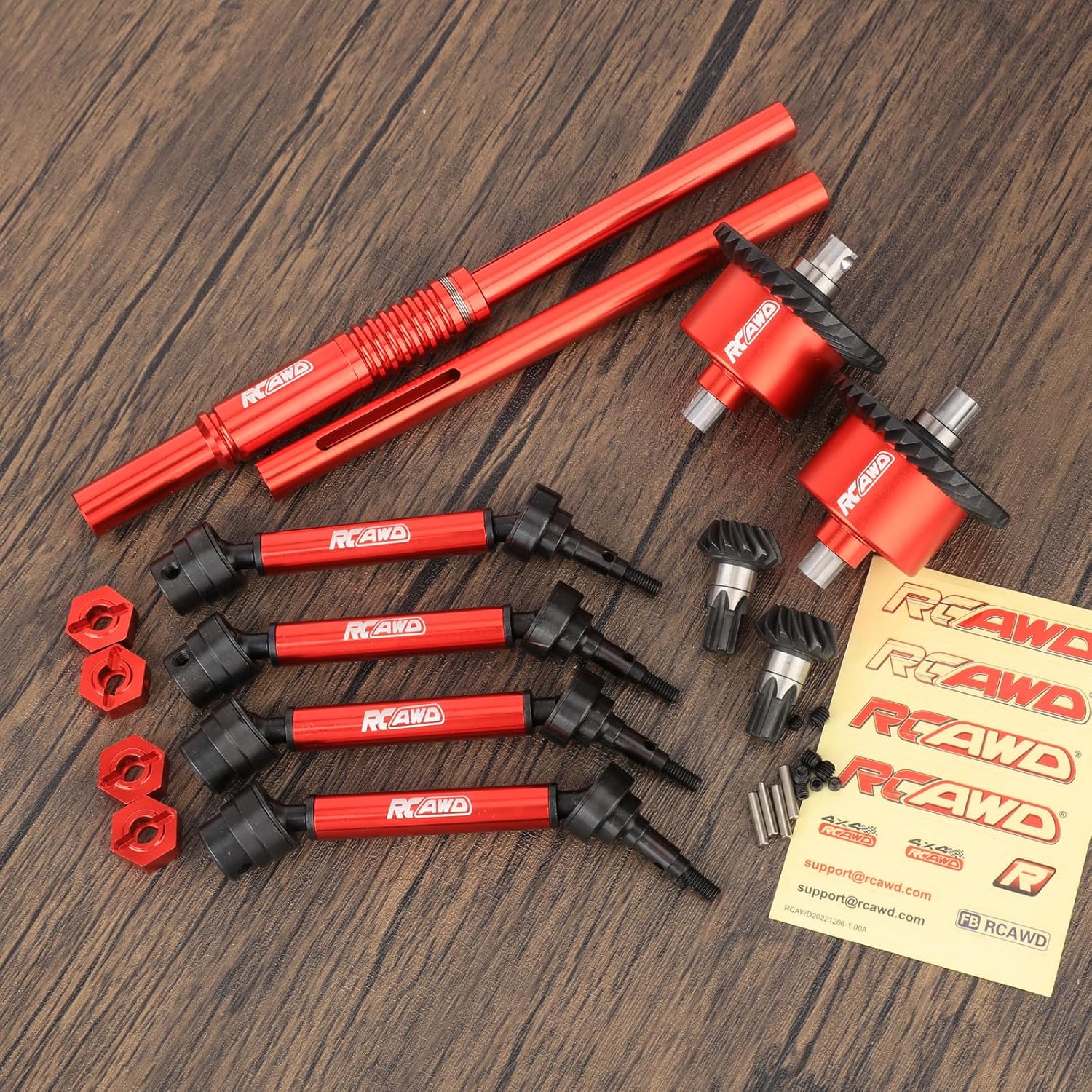 RCAWD Front and Rear Full Metal Differential Shaft Set 34T/13T with 30K Differential Oil for ARRMA Granite, Senton, Old Big Rock, Typhoon, 3S Brushless and Brushed Series 1/10 Upgrade Parts
