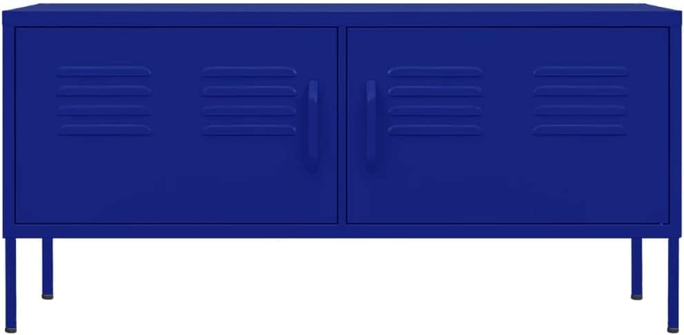 Navy Blue Steel TV Cabinet