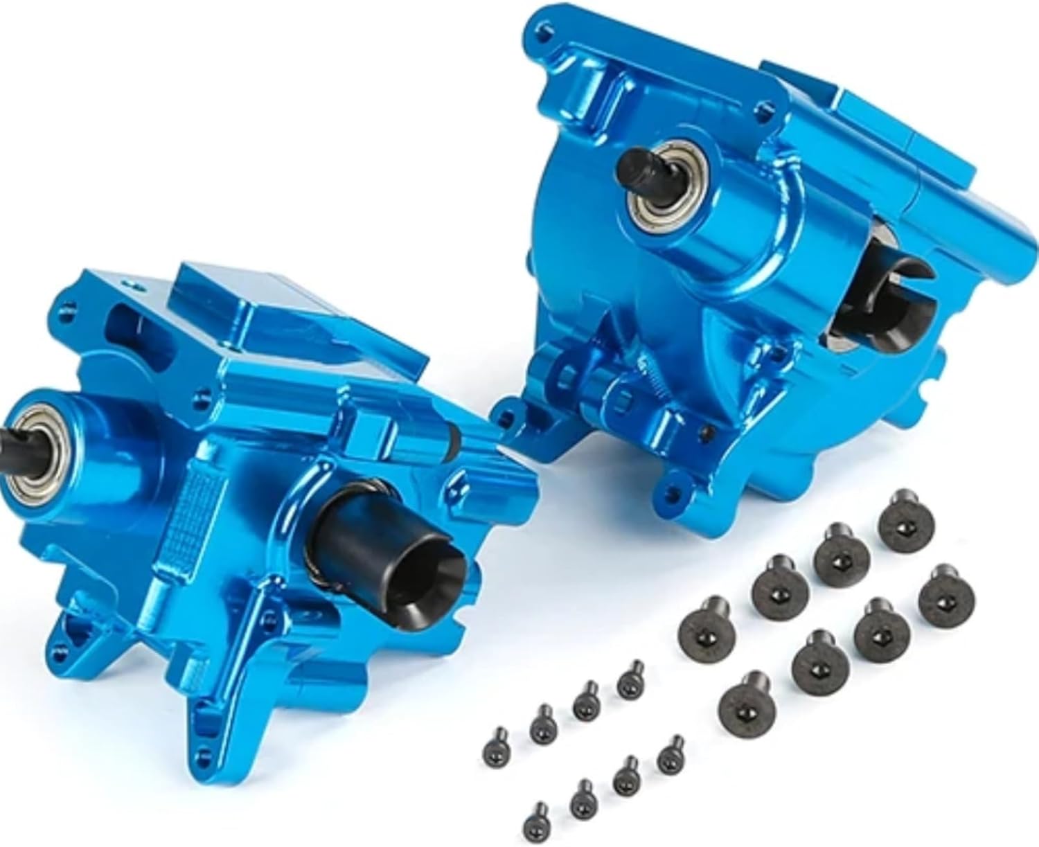 RC Car Parts Compatible with Losi 5ive T KMX2 for ROVAN LT 1/5 RC Car Upgrade Parts Aluminum Front Transmission Box Rear Transmission Box