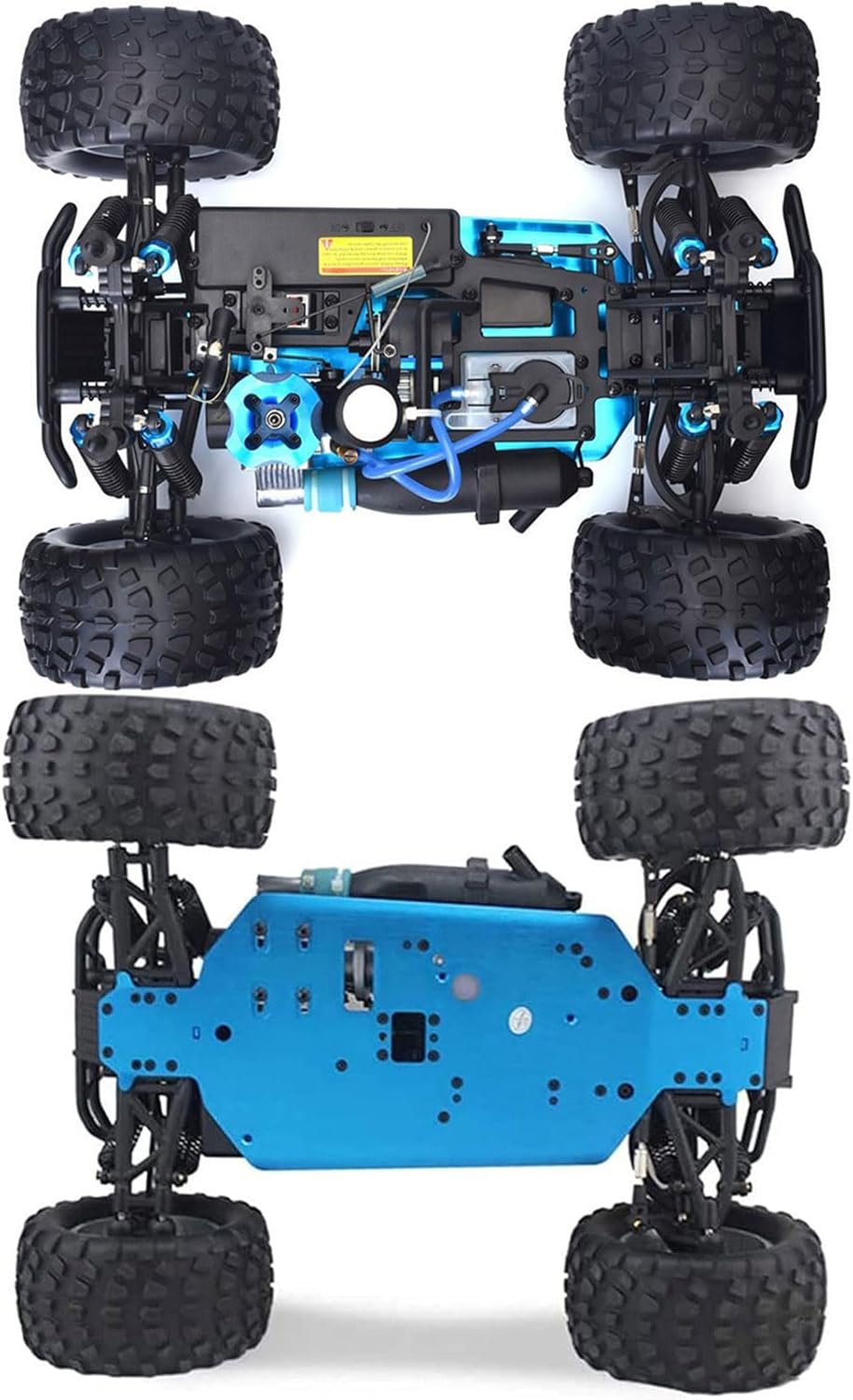 1/10 Nitro RC Truck for Adult RTR 80KM/H Fast Nitro Gas Power Car High Speed Off Road Climbing Vehicle Gas-Engine 4WD Remote Control Truck Hobby Racing, Oil-Powered Short Course Rally Crawler