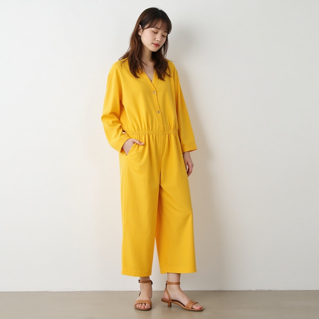 The Linen Jumpsuit // Sunflower