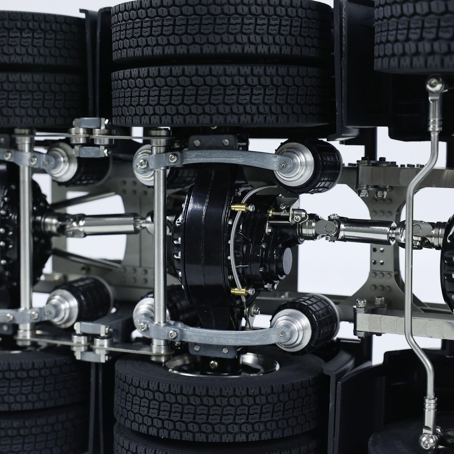 1/14 8X8 Metal Chassis for R620 RC Tractor Truck R730 Electric Cars Differential Lock Motor Servo Transmission for Adult Hobby