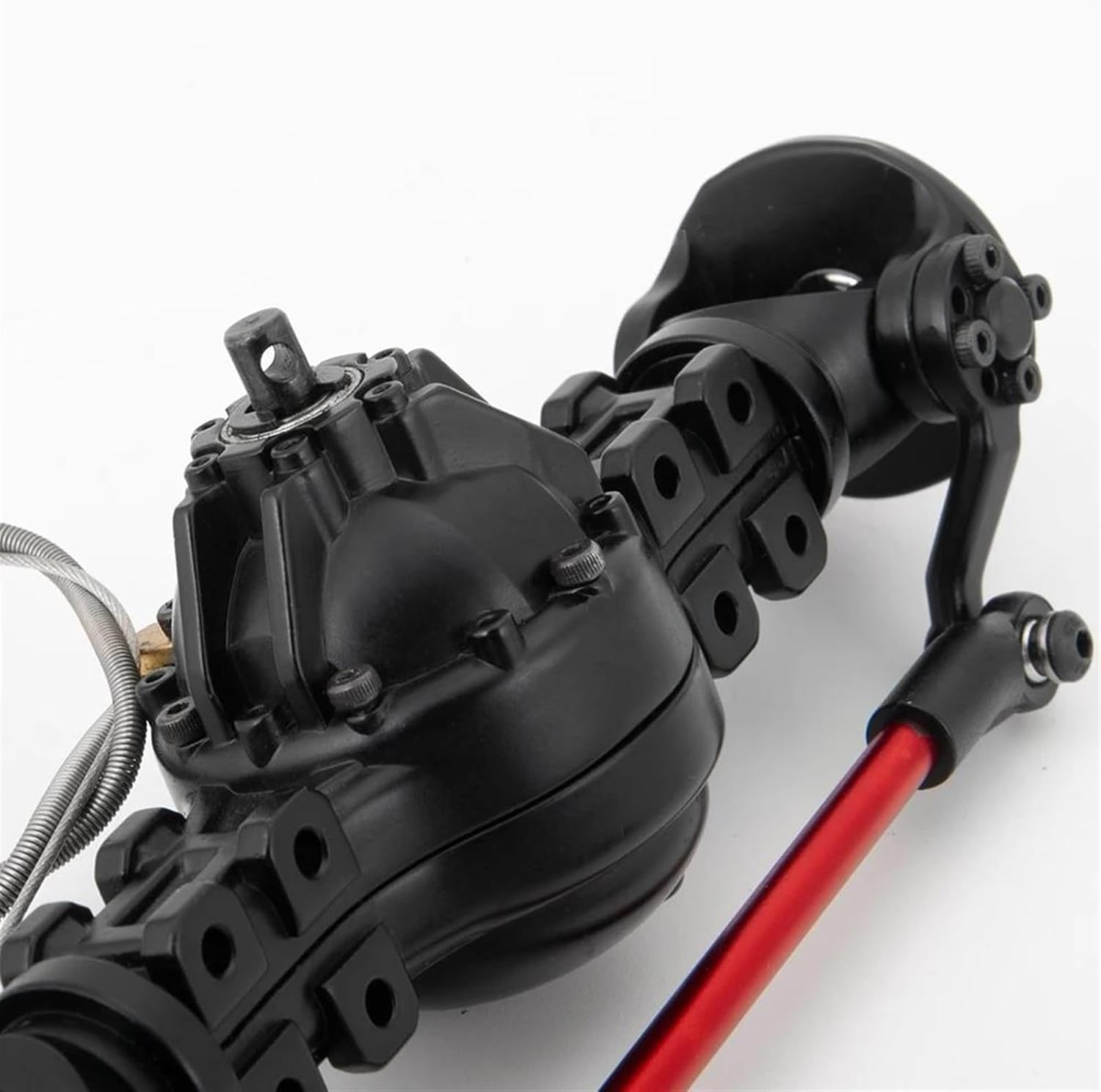 RC Vehicle Axles Compatible with Tamiya 1/14 RC Trailer Tractor Tow Drag Truck Upgrade Accessories Part CNC Metal Alloy Front/Rear Axle Differential(Front Axle)