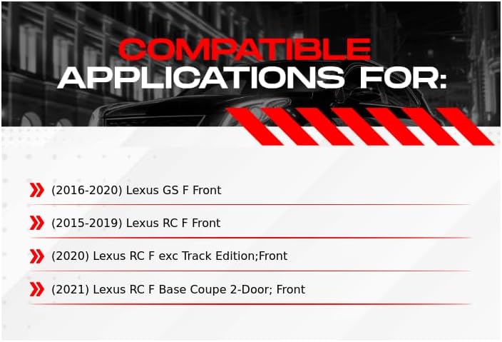R1 Concepts Front Brakes and Rotors| Automotive Replacement Brake Kits| Front Semi Met Brake Pads and Rotors Kit| Fits 2016-2020 Lexus GS; 2015-2021 Lexus RC F