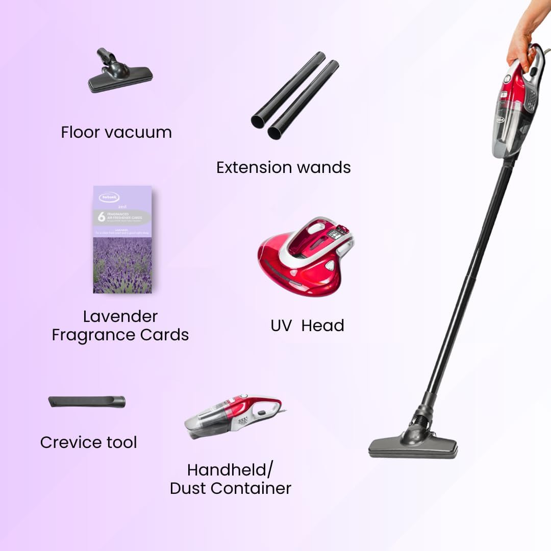 Ewbank UV400 2-in-1 Vacuum Cleaner with Attachments & Bed/Fabric Handheld with UV Light