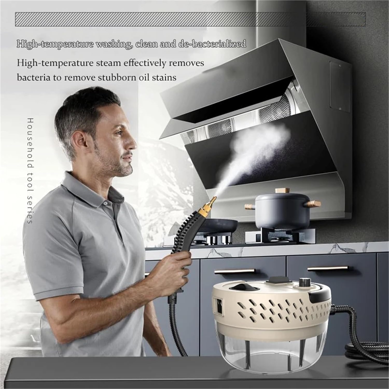 Steam Cleaner High Pressure and Temperature Sterilization 2500W Handhled Household Air Conditioner Kitchen Hood Washer(220 V)