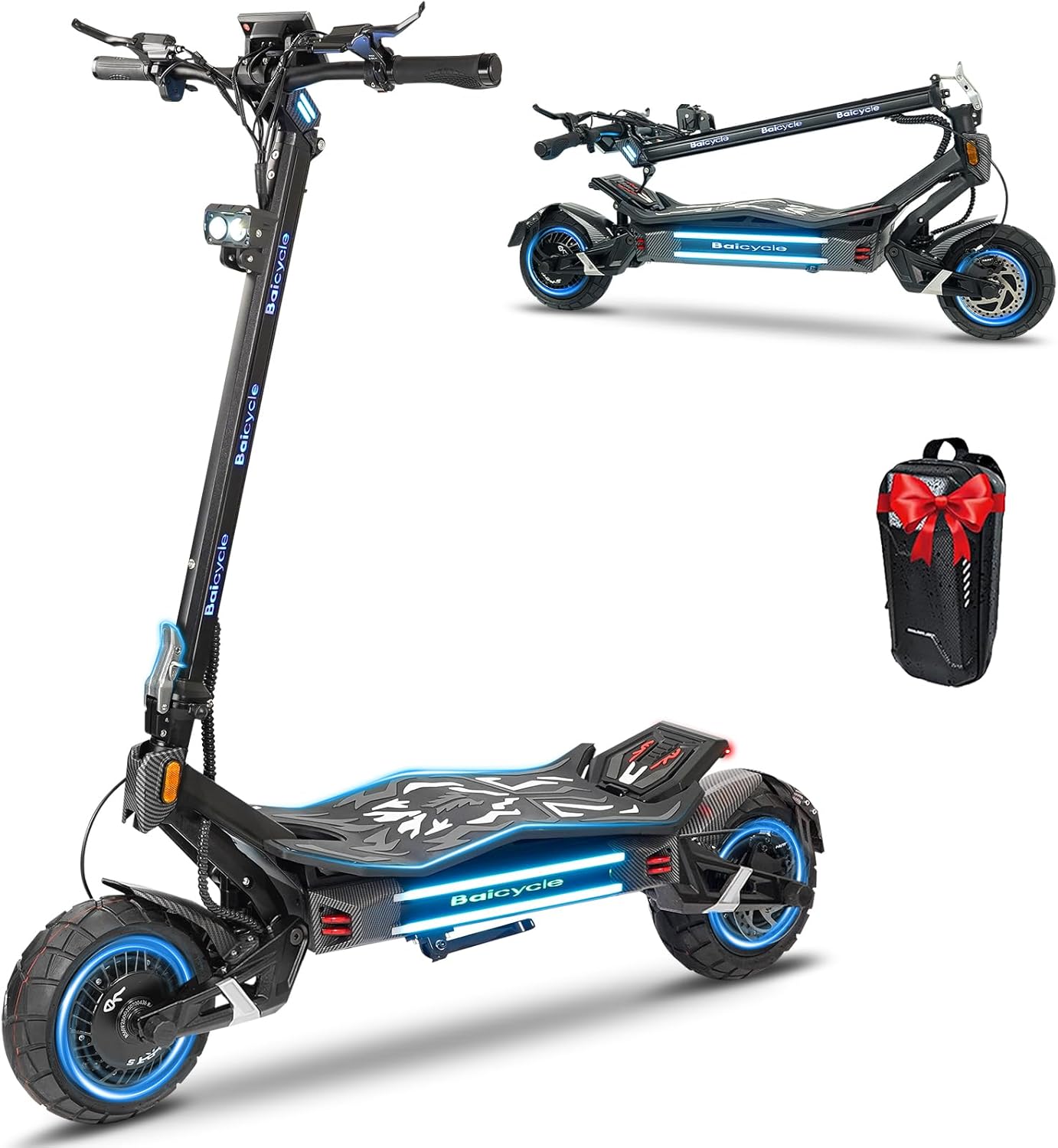 Electric Scooter Adults 1600/6000W Motor 50 Miles Long Range & 40/45/50 MPH Top Speed 10