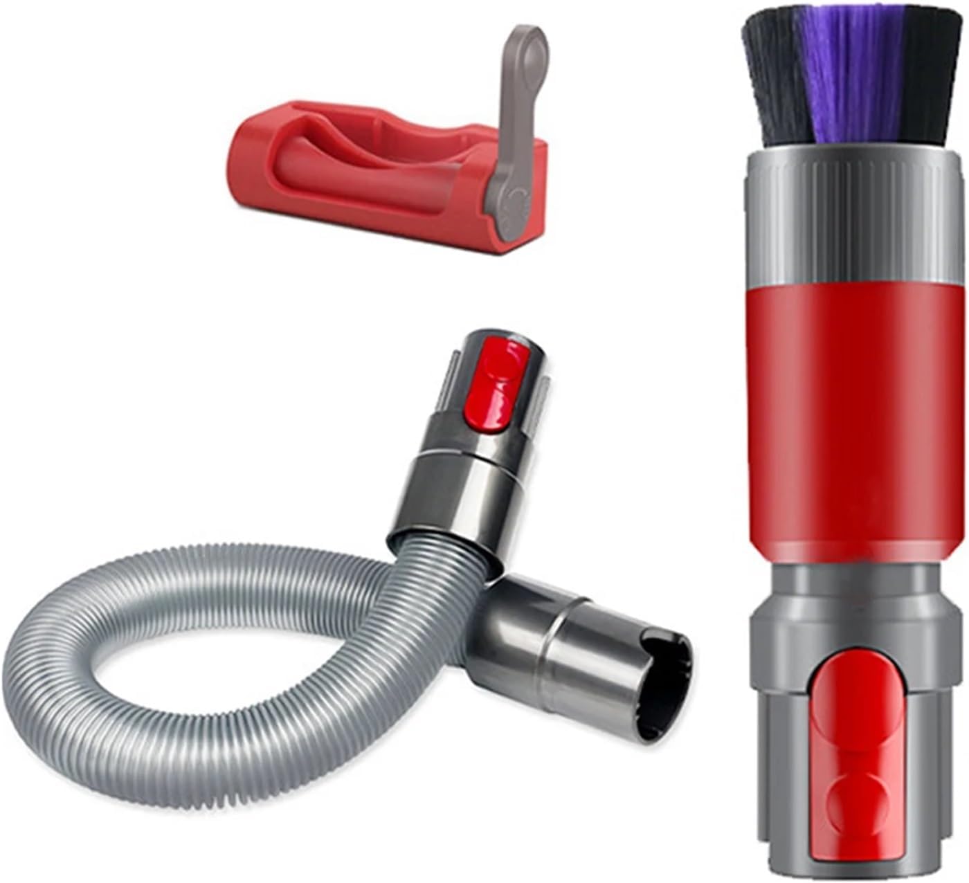 ORCOW Dust Removal Soft Brush Compatible with Dyson V7 V8 V10 V11 V15 Vacuum Cleaner Self Cleaning Brush Nozzle Attachment Parts(3PCS)