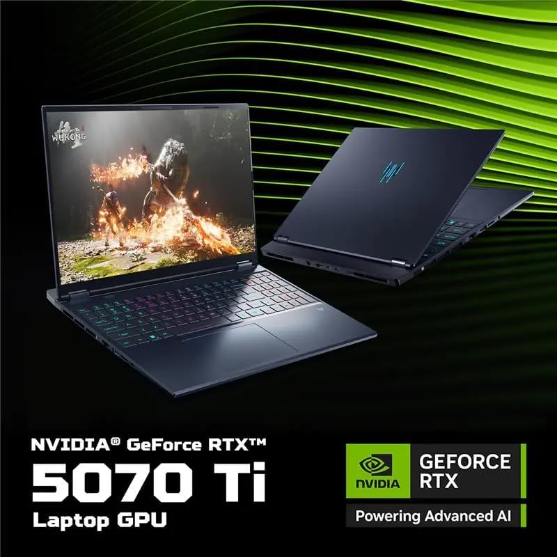 acer Predator Helios Neo 16S AI Gaming Laptop, NVIDIA RTX 5070 Ti, Intel Ultra 9 275HX(24-Core), 16