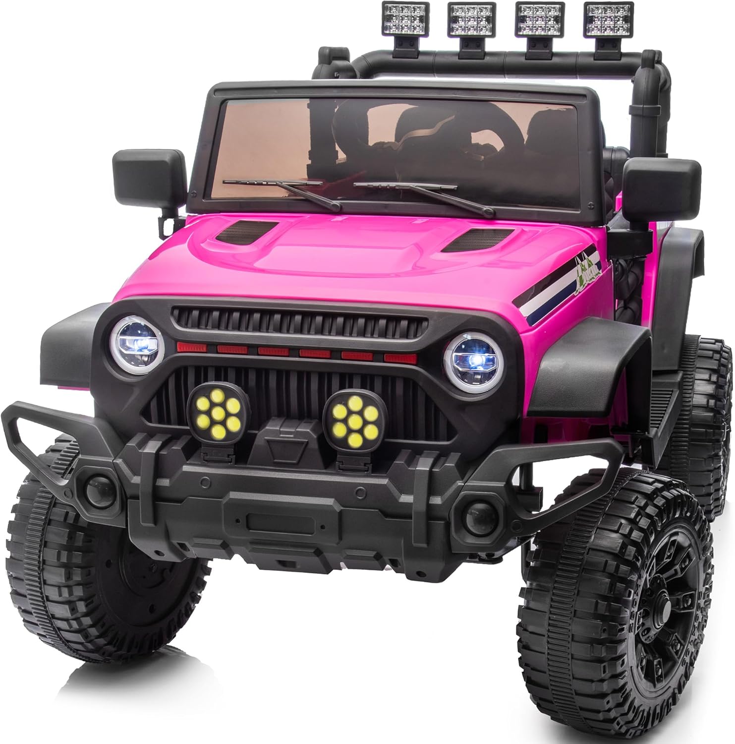24V Kids Ride on Car, Kids Electric Vehicles Car Ride on Toy Truck for Toddlers 3-5 w/Remote Control, 400W Motor - Pink