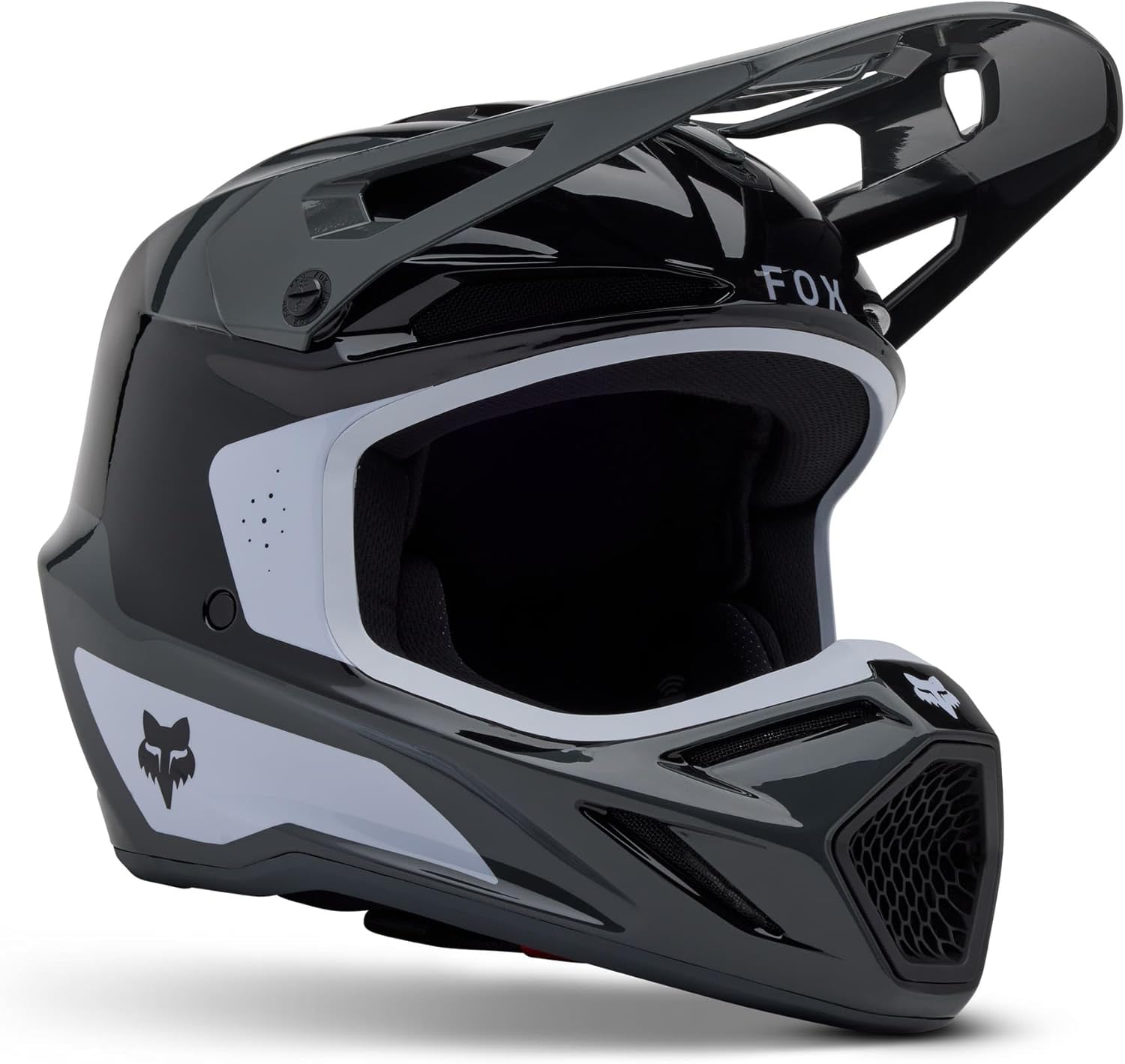 Fox Racing Youth V3 Motocross Dirt Bike Helmet, Dark Shadow, Small