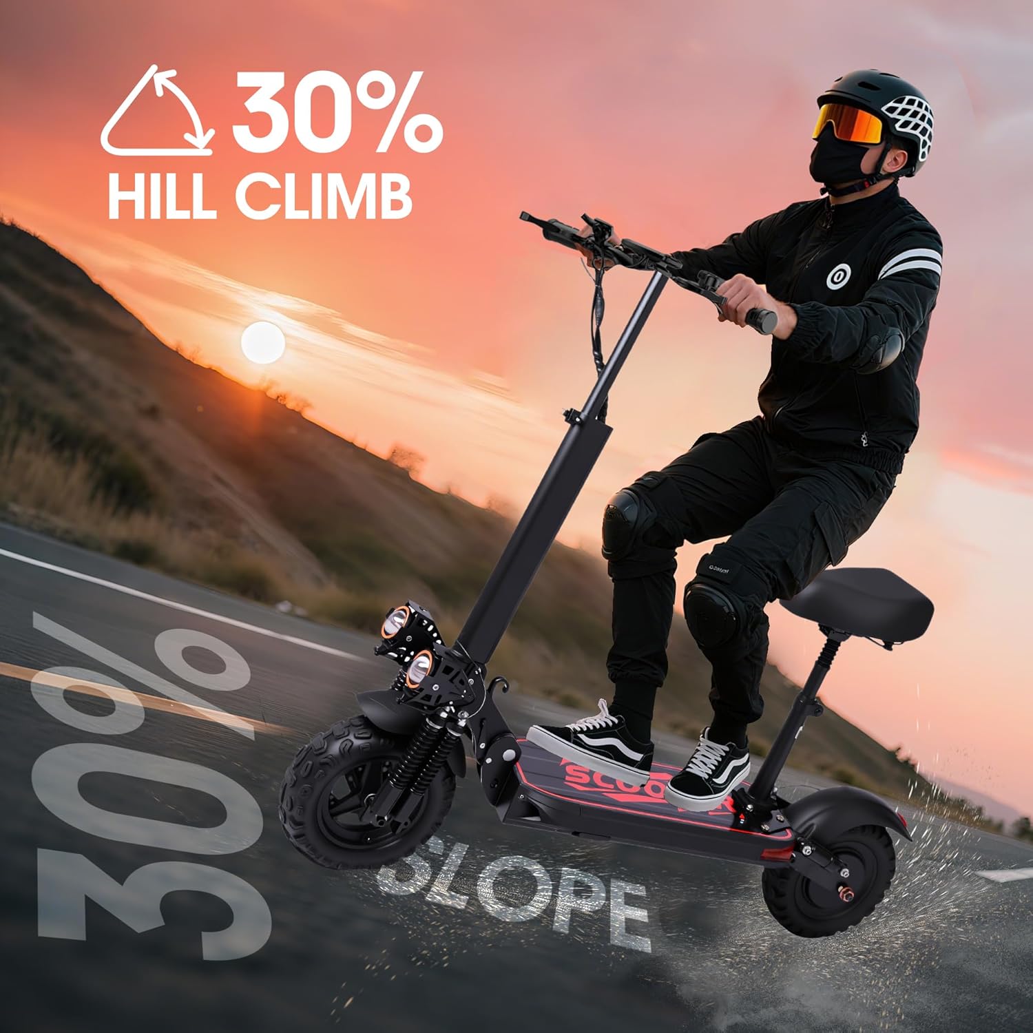 Electric Scooter Aldults, 1200W Brushless Motor, Top Speed 34 MPH, 48V 18AH Battery, 37 Miles Long Range, 11