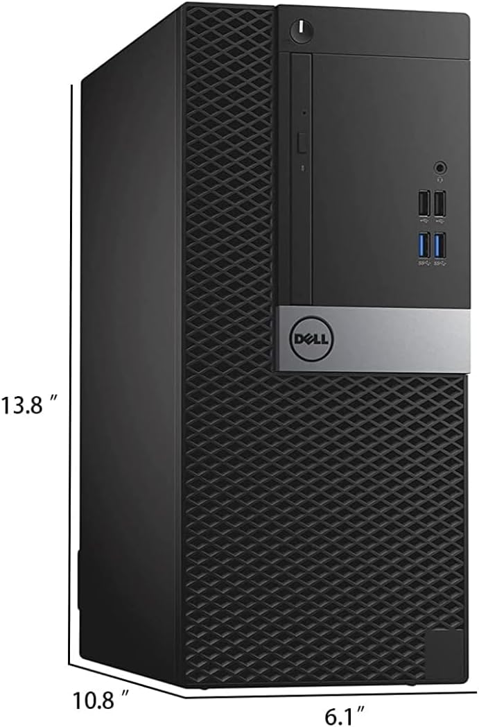 Dell OptiPlex 7040 Tower Desktop Computer PC, Core i5-6500, 16GB RAM, 512GB SSD, USB WiFi, USB Bluetooth, Mouse and Keyboard, Windows 11 Pro (Renewed)