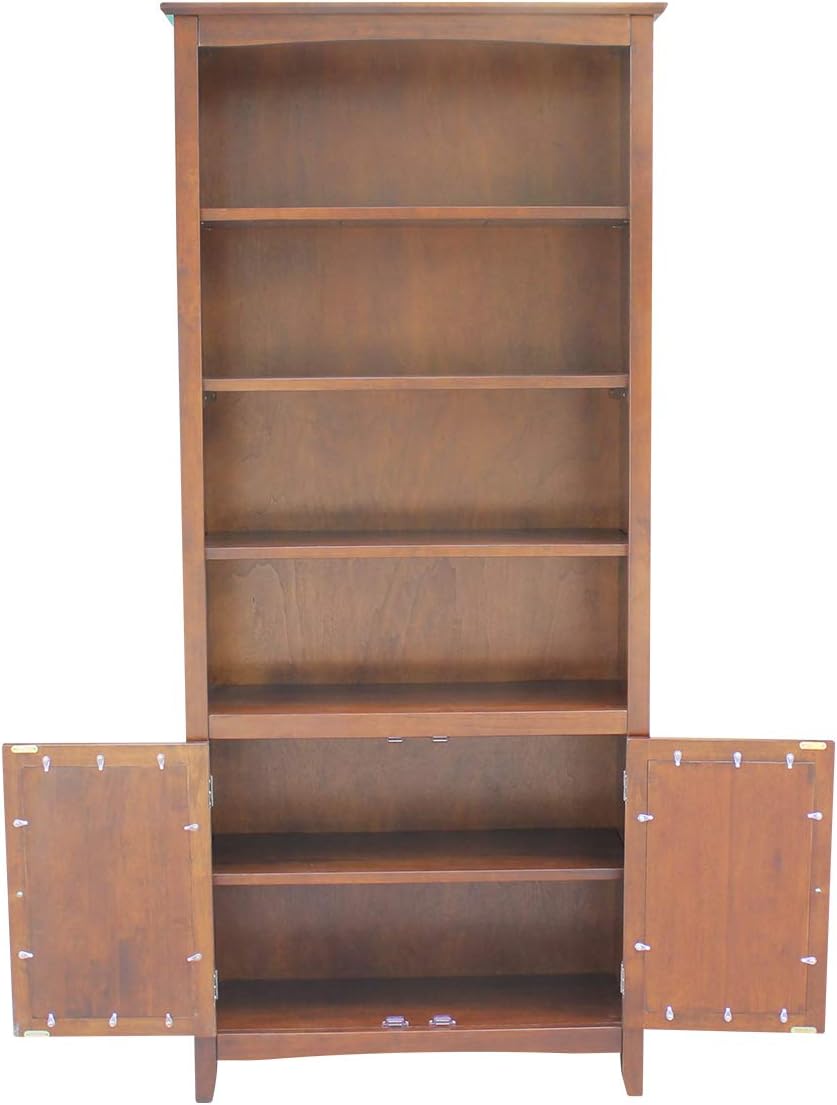 International Concepts Shaker Bookcase-72 H Bookcase, Espresso