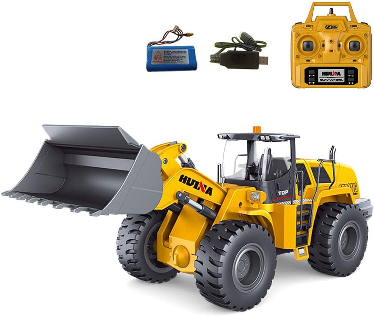 kolegend Rc Hobby Wheel Loader- 1:14 Alloy 4WD RC Construction Truck for Adult RTR,Sound, Lights