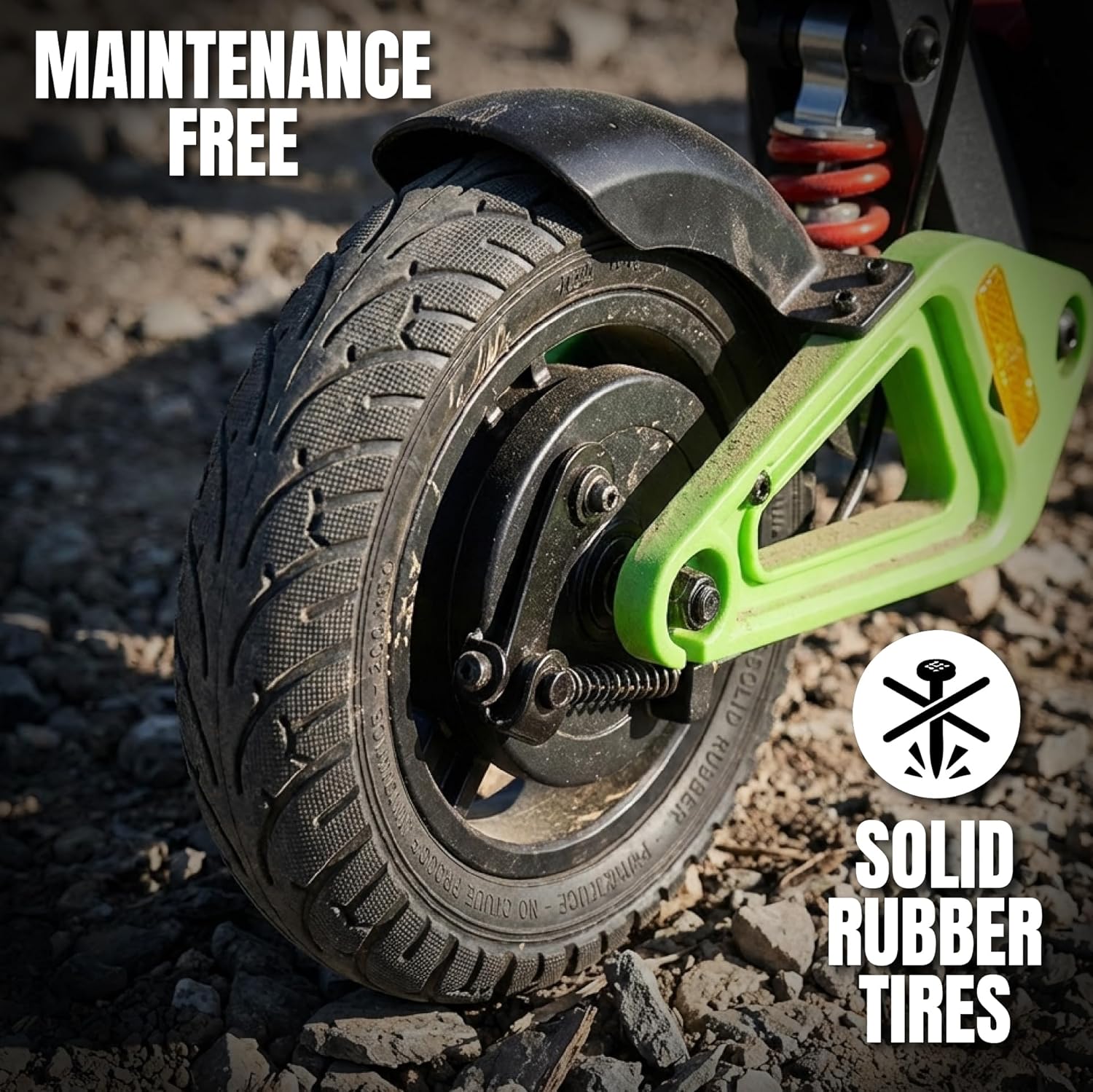 Electric Scooter for Teens and Adults – Up to 15.5 MPH, 12.4 Mile Range, Suspension, Folding Frame – Lightweight & Affordable E-Scooter with Solid 8” Tires – Madd Gear Terra-X