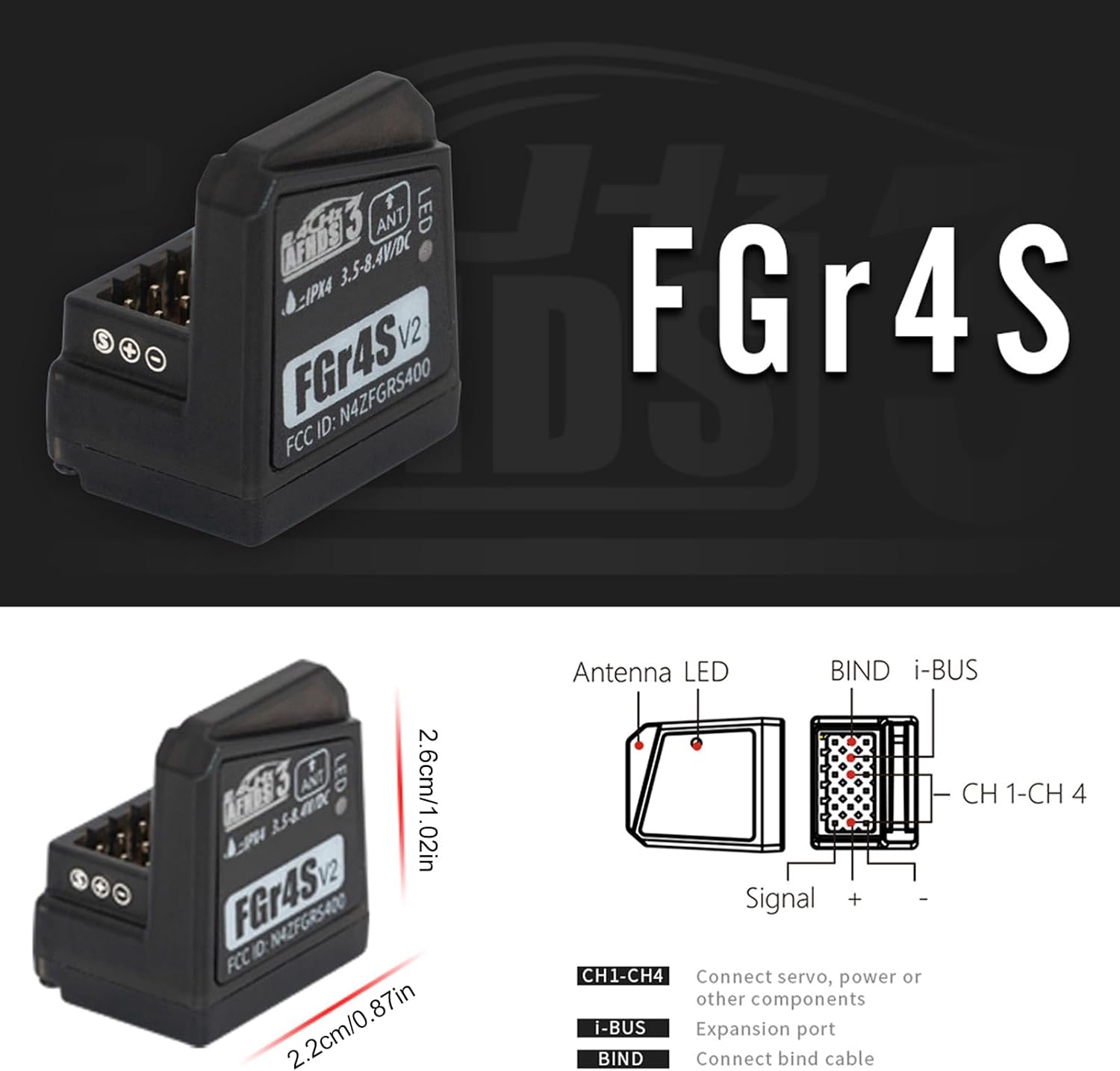 NB4+ Transmitter, 2.4GHz AFHDS 3 Protocol Remote Controller with 3.5 Inch IPS and USB Simulator, for RC Car Boat