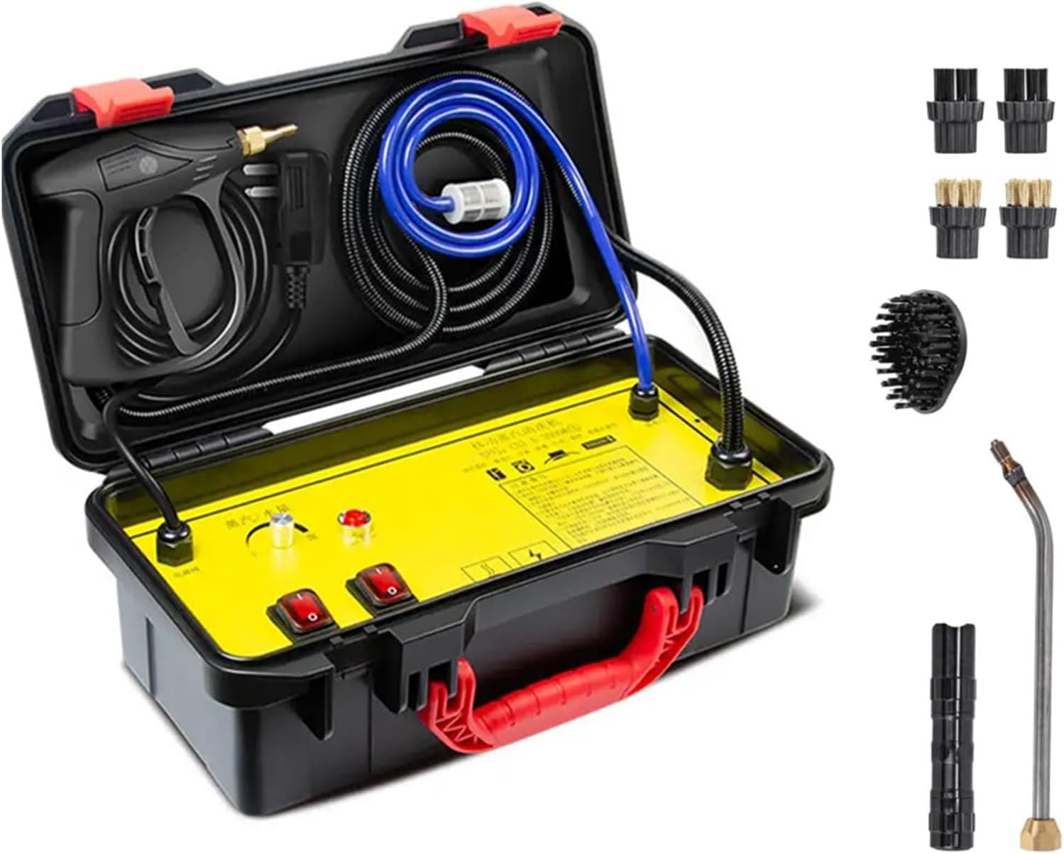 220V 3000W Commercial Household Steam Cleaner, Adjustable Function, Alkaline Clean Tech, Multipurpose For Air Conditioning, Kitchen Hood, Car Interior & Home Surfaces(Cold warer)