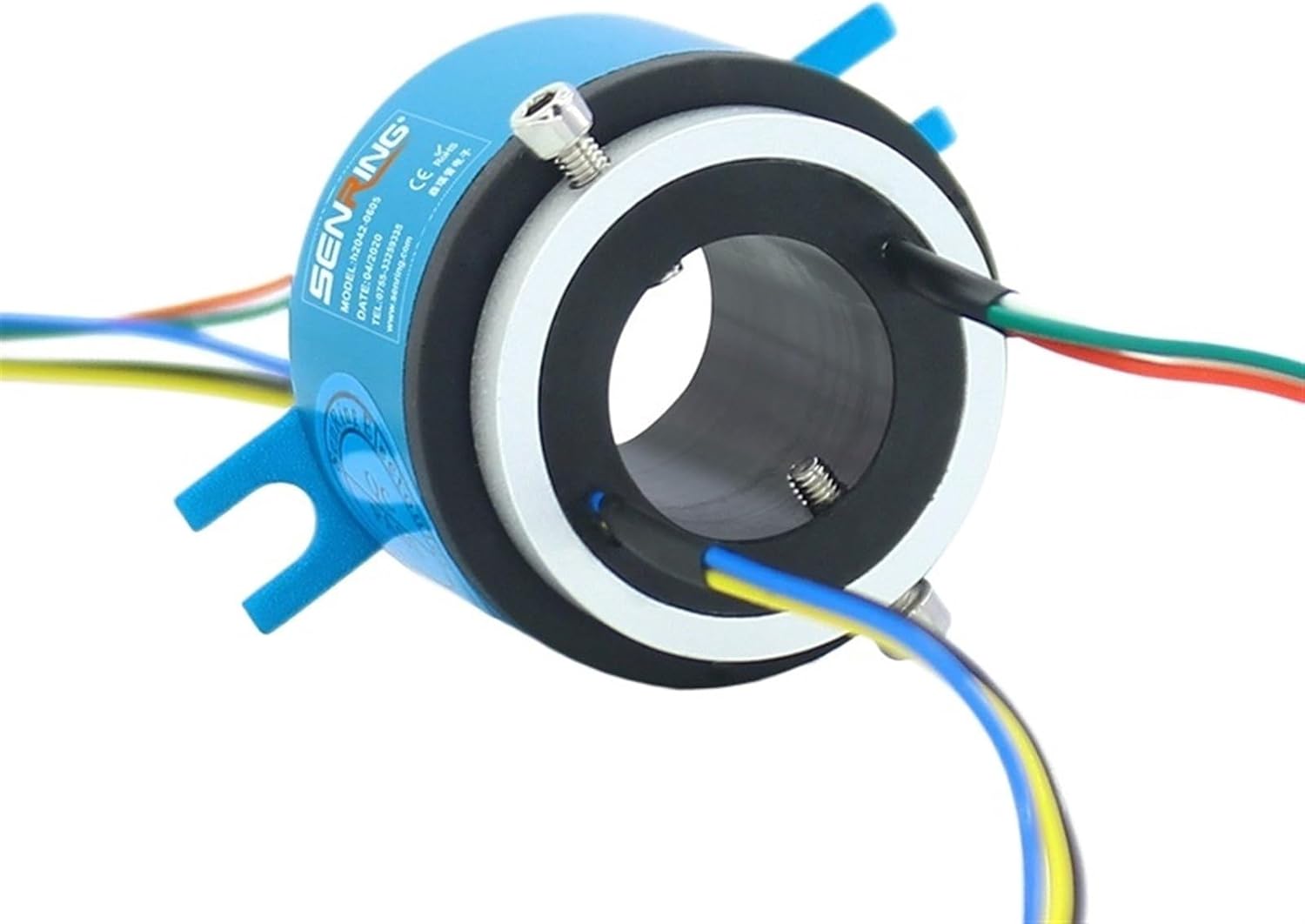 Hole Shaft Conductive Slip Ring Hole Bore Sliprings Hole Size 20mm OD42mm 6/12 Circuits 5A Signals Transmission(12 Circuits 5A)