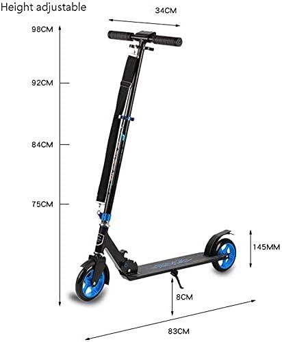 Scooters Kick Scooter for Adults Kids Foldable Unisex Adult Kick Scooters with Shoulder Strap Portable Lightweight Commuter Scooters Birthday Gifts for Women/Men/Teens/Kids Up to 100kg Non-Electri