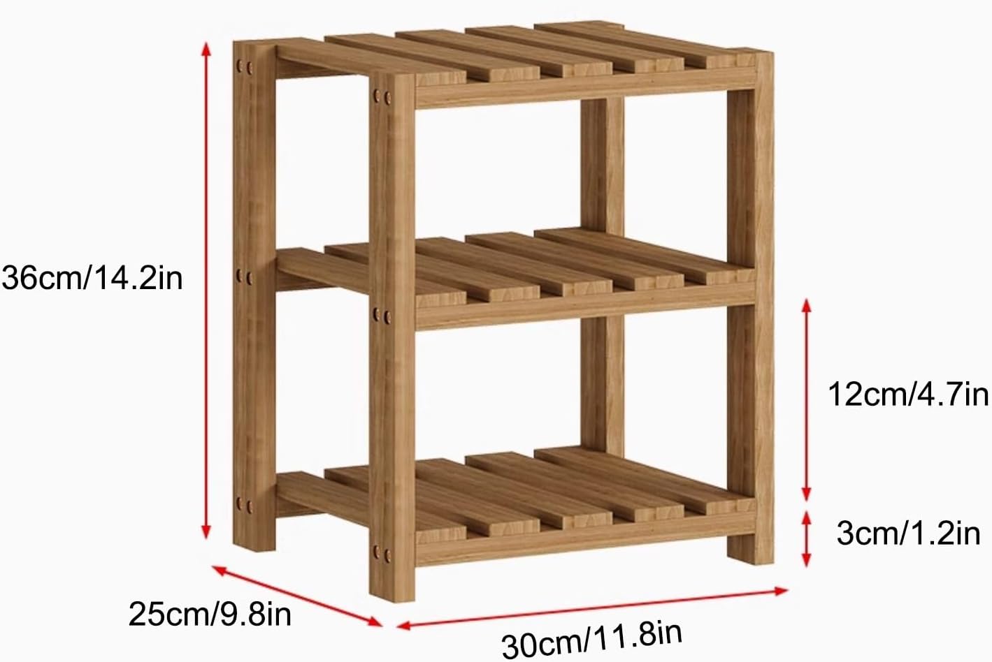 3-Tier AV Stand for TV and Audio Video Media Storage Cabinet - Modern Entertainment Shelf for Home