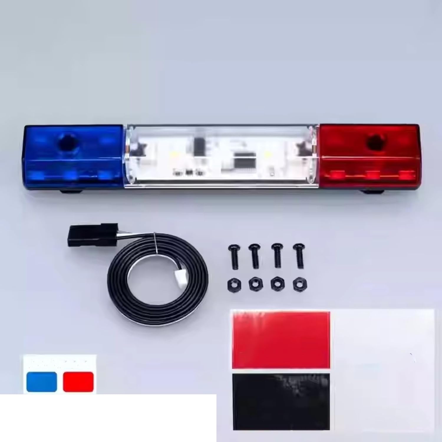 Lighting Rc Car Spot For Tamiya 1/14 A6 360° Rotating Warning Light Roof Light Rc Trailer Truck For Fire Engine Engineering Vehicle Model Toy(White)