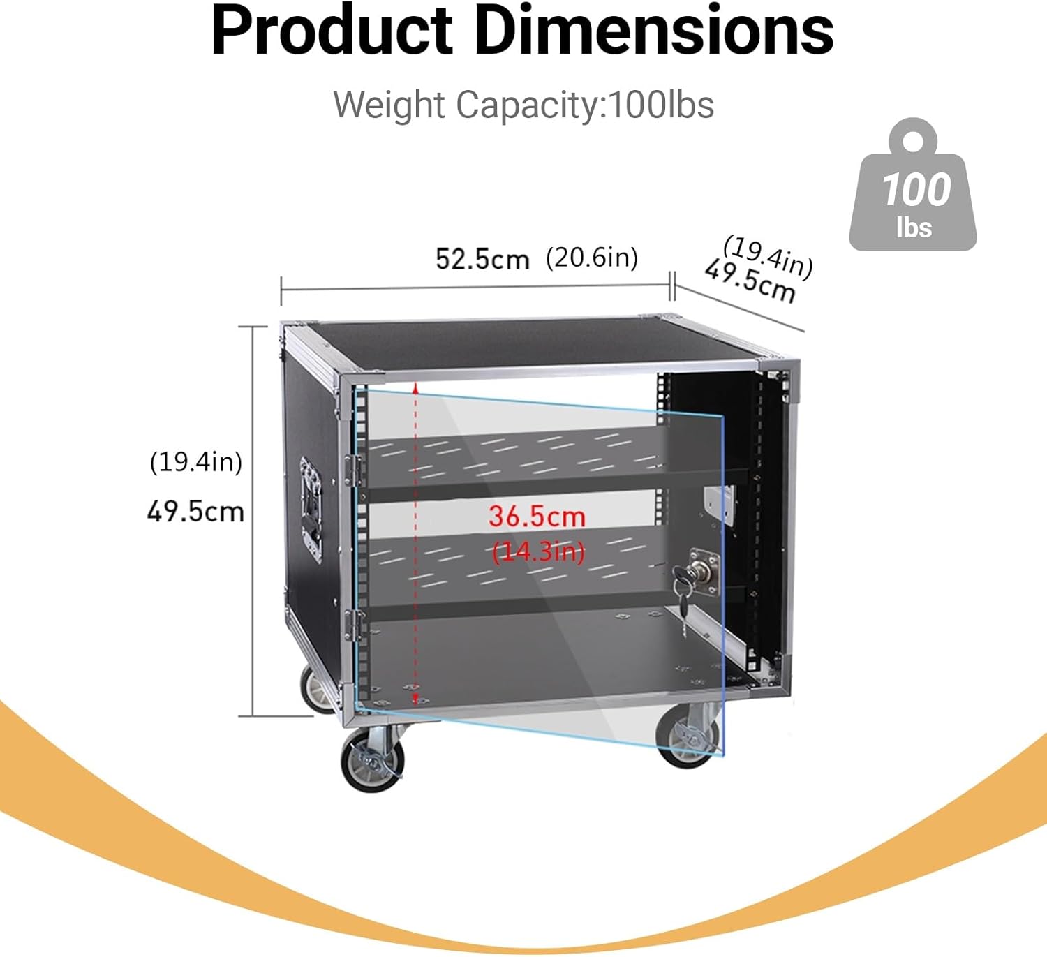 SEIFE AV Media Stand with Glass Doors
