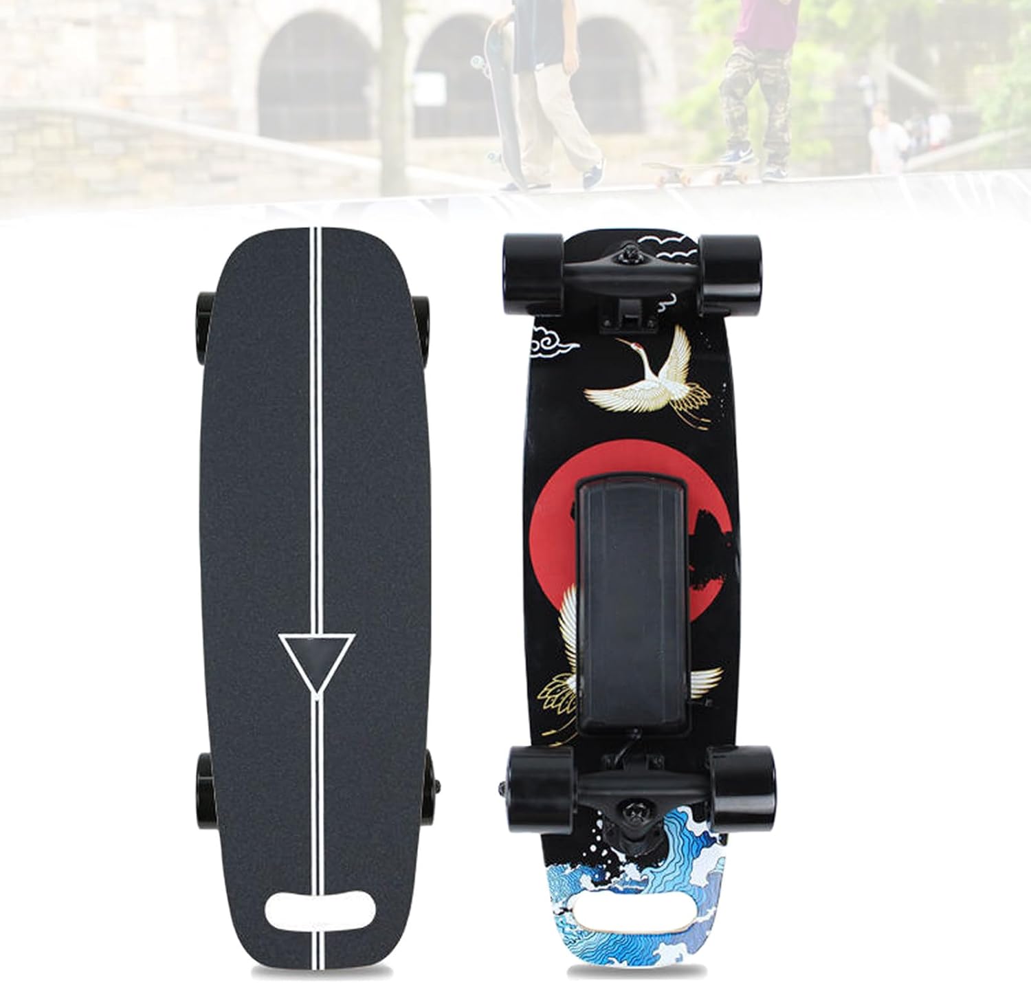 Electric Skateboard,Four Wheel Longboard,330 Pounds Max Load,for Commuting, Cruising, Carving Downhill Riding