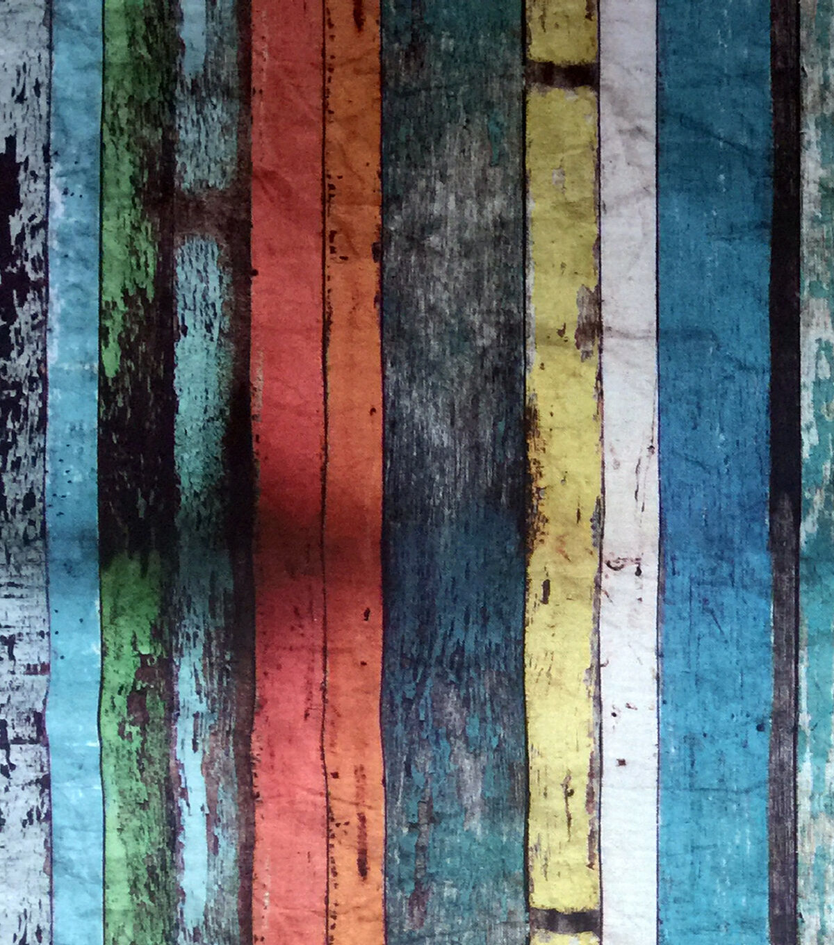 Novelty Cotton Photo Real Fabric Multicolor Wood