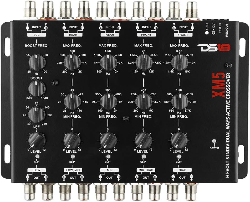 DS18 XM5 Active Crossover 5 Way with Bass Boost&