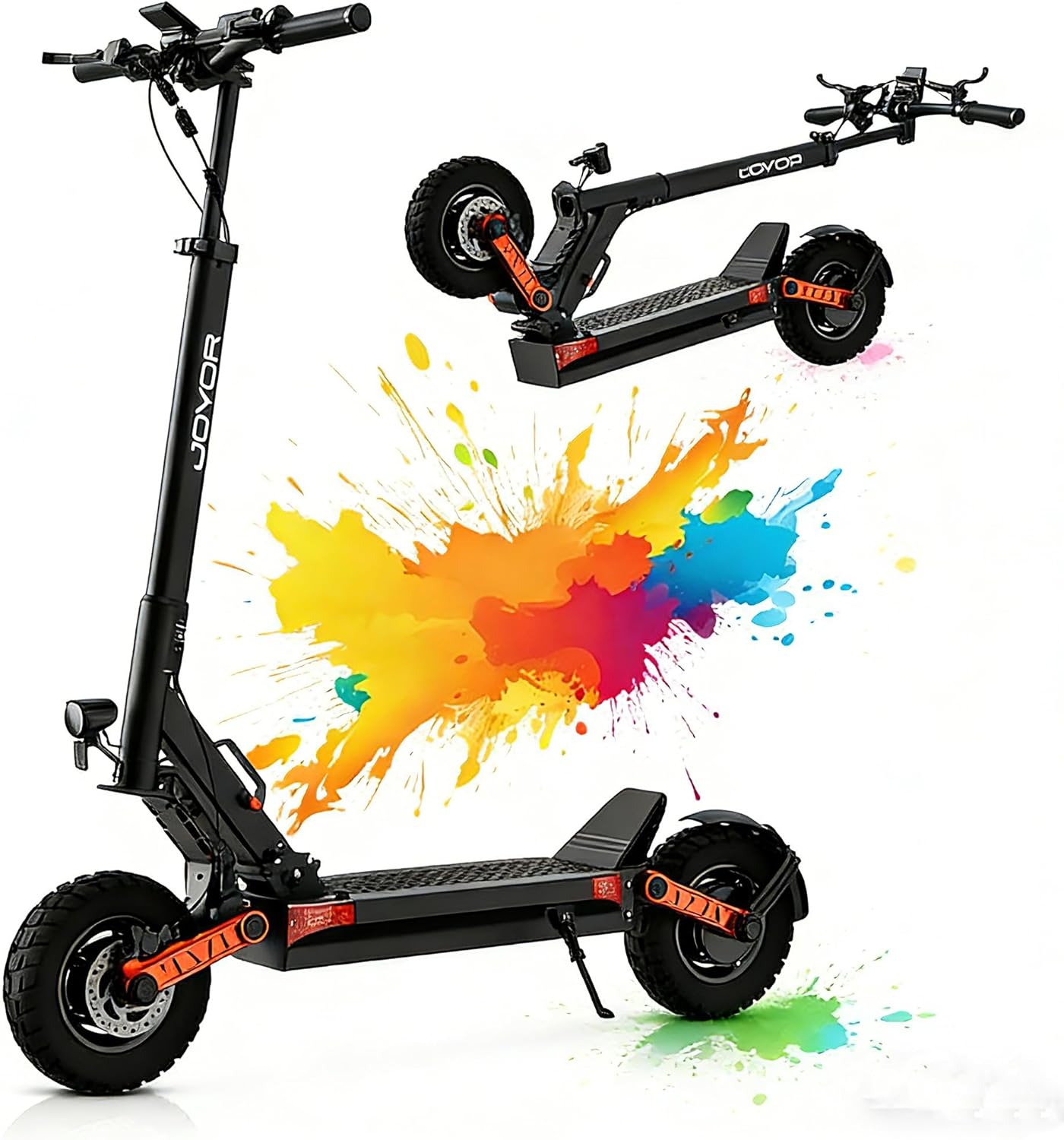 JOYOR S5/S10/T10 Electric Scooters, 31/40/44 MPH Top Speed, 34/46 Miles Max Range, 600W/2000W Motor, Dual Suspension, 10