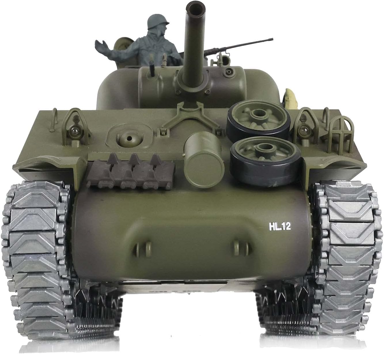 TOUCAN RC HOBBY Henglong 1/16 Customized 7.0 M4A3 Sherman RC Tank 3898 Barrel Recoil 360° Metal BB Airsoft That Shooting BB Bullets