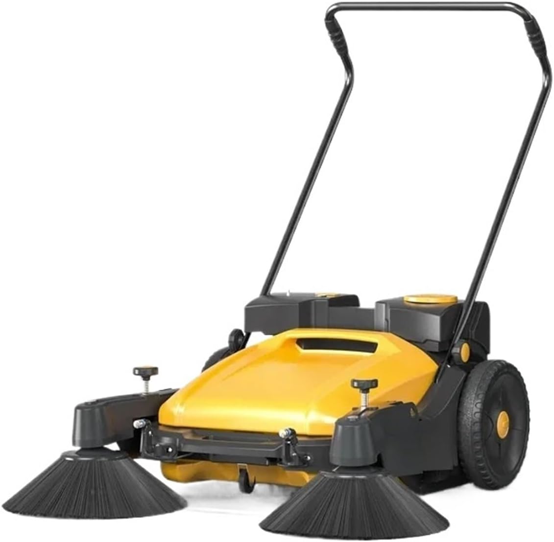 CAARLA Push Sweeper -forU90 Small Manual Walk Behind Floor Sweeper Machine Commercial Industrial Outdoor Road Sweeper