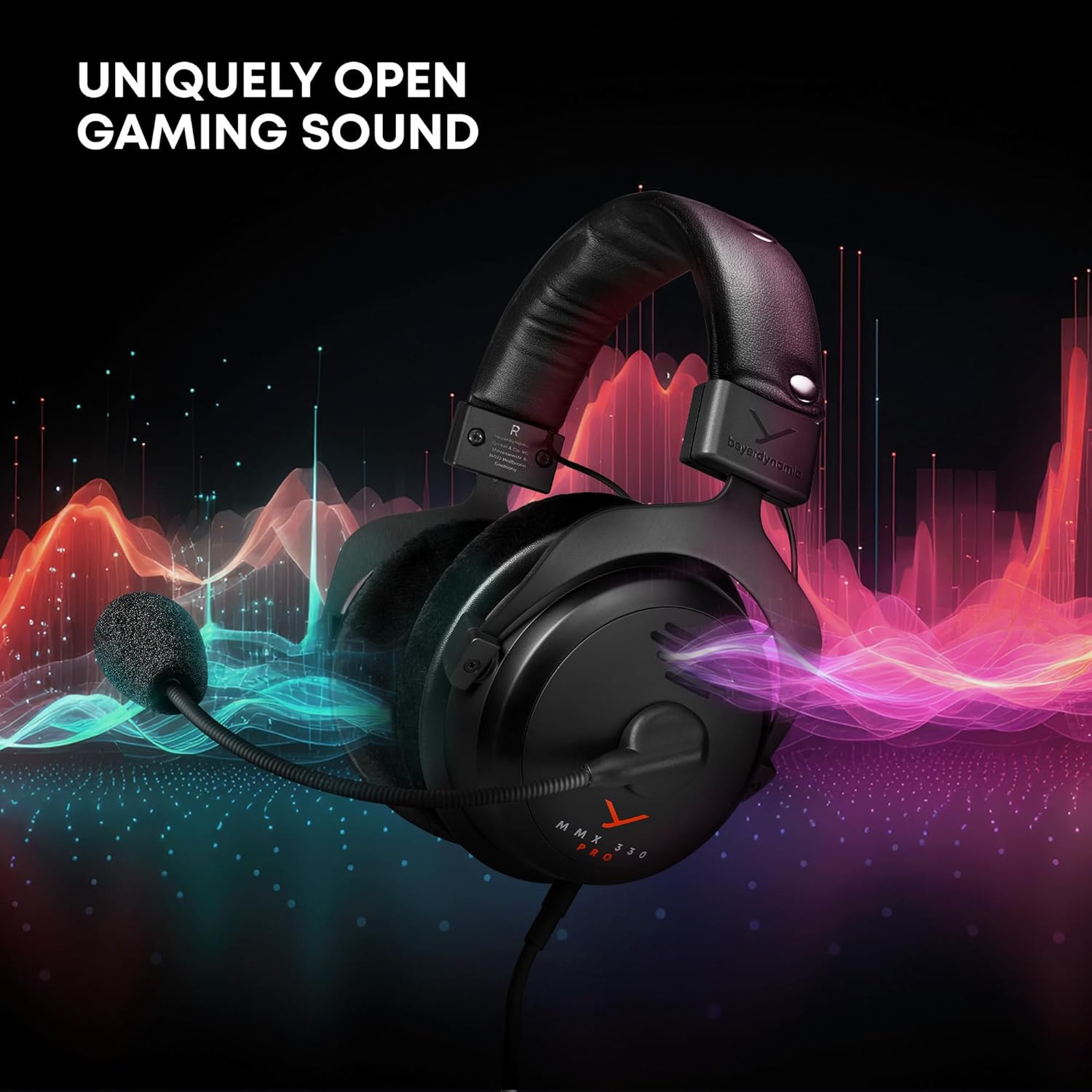 beyerdynamic MMX 330 Pro Open-Back Gaming Headset with Stellar.45 Driver and Condenser Microphone, Wired Gaming Headset Suitable for PC, Xbox, PlayStation and Nintendo Switch. Handmade in Germany